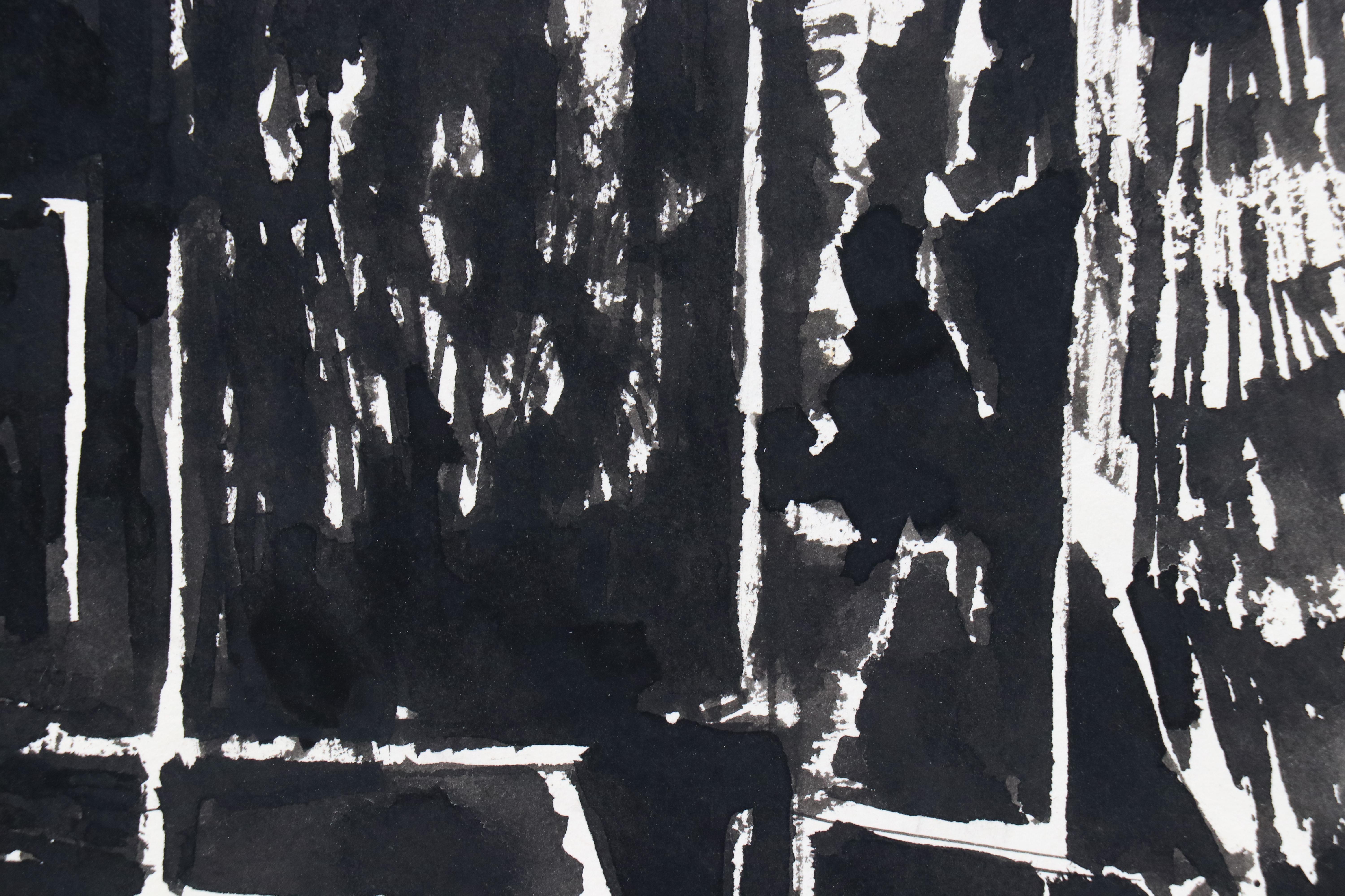 Leonard Maurer Abstract Ink Drawings, 1950s