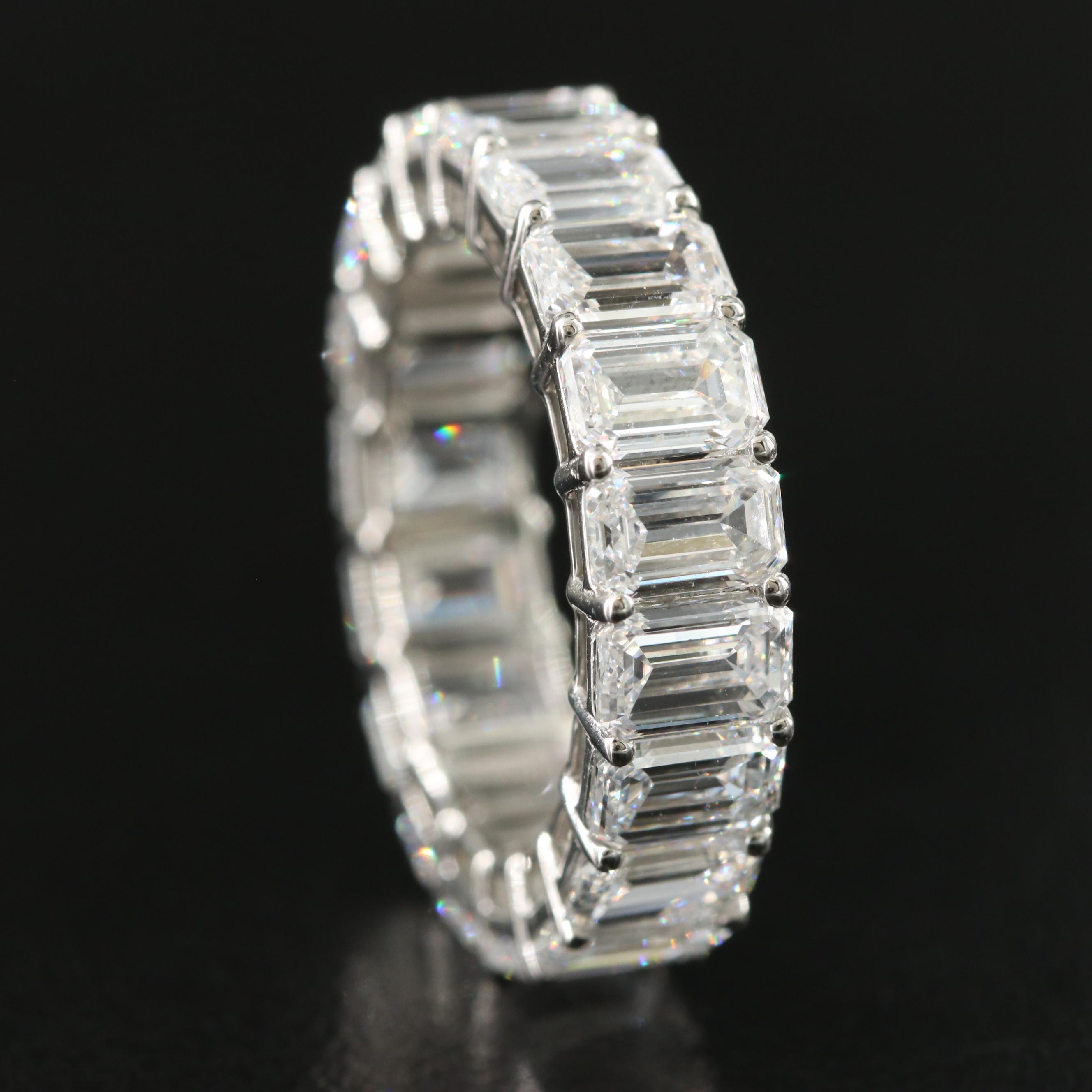 Platinum 8.10 CTW Lab Grown Diamond Eternity Band