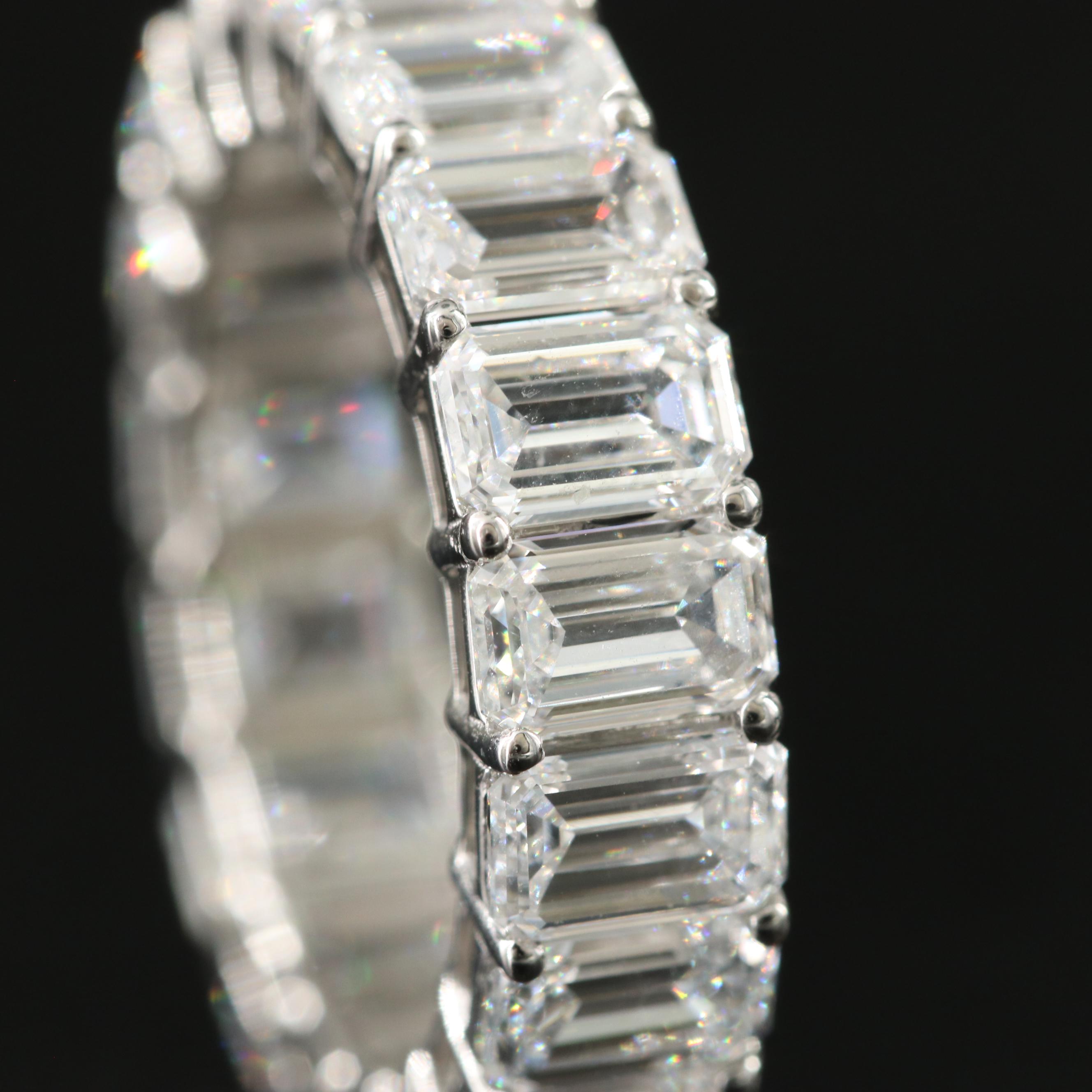 Platinum 8.10 CTW Lab Grown Diamond Eternity Band