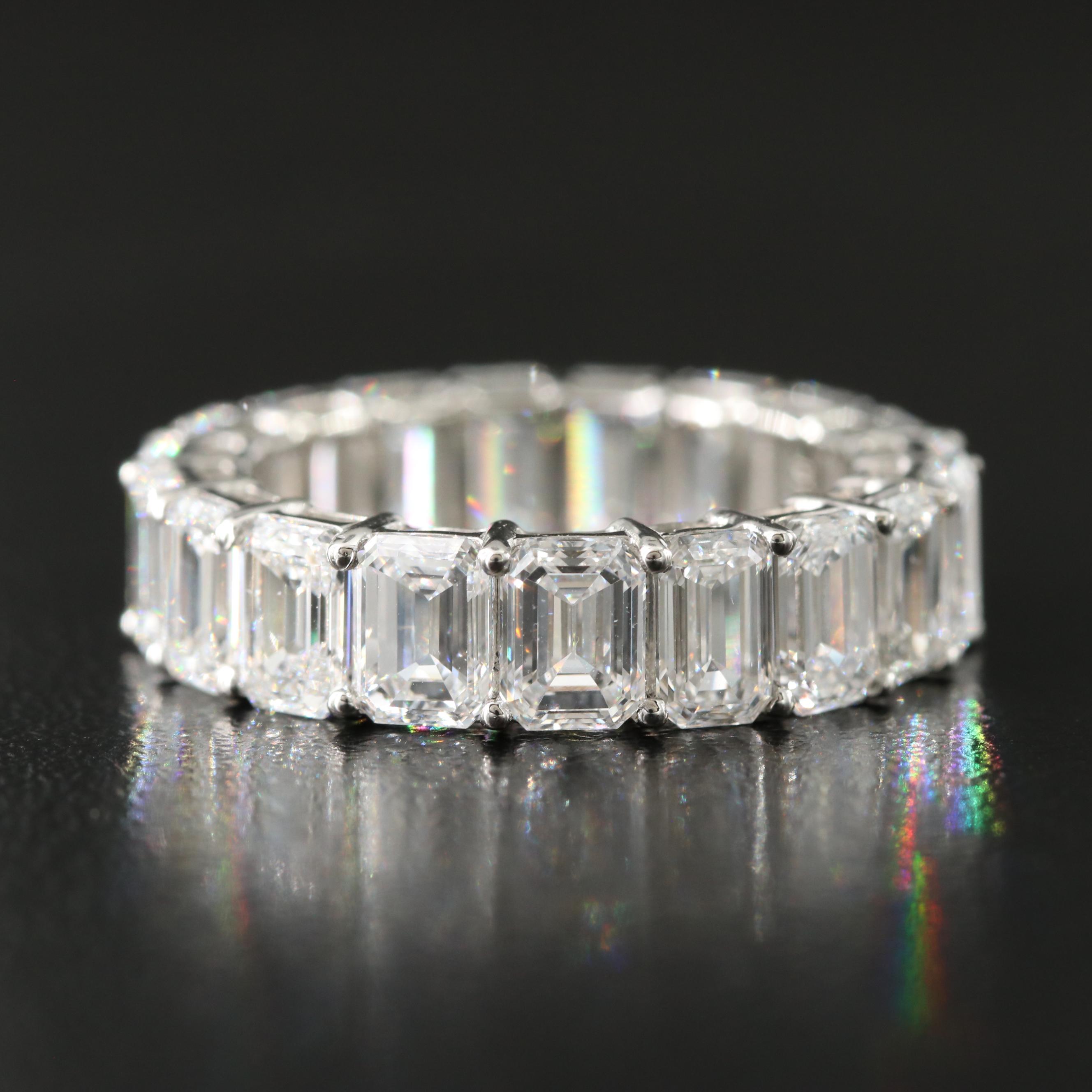 Platinum 8.10 CTW Lab Grown Diamond Eternity Band