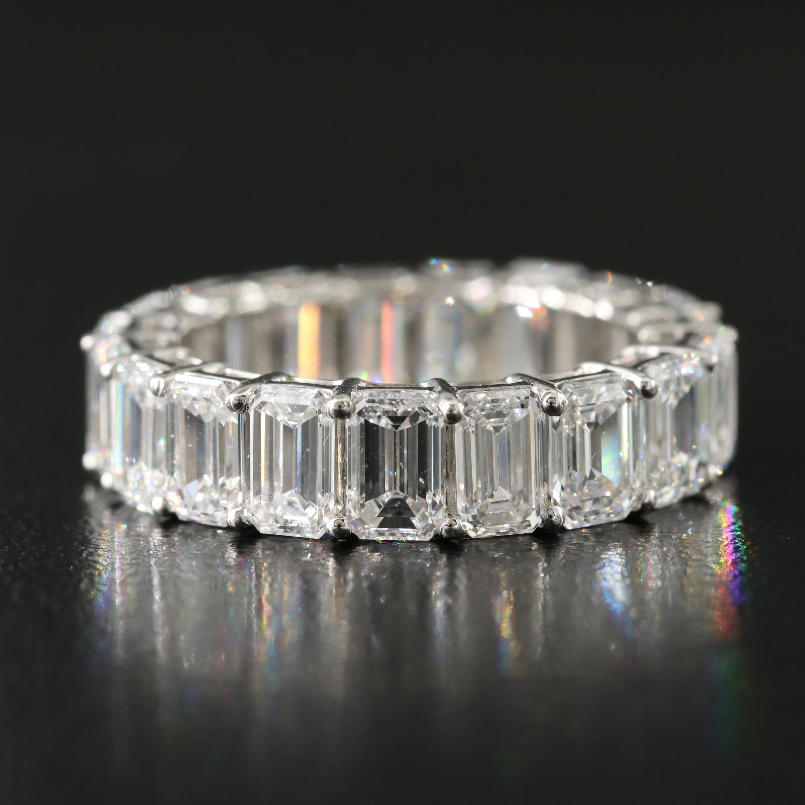 Platinum 8.10 CTW Lab Grown Diamond Eternity Band