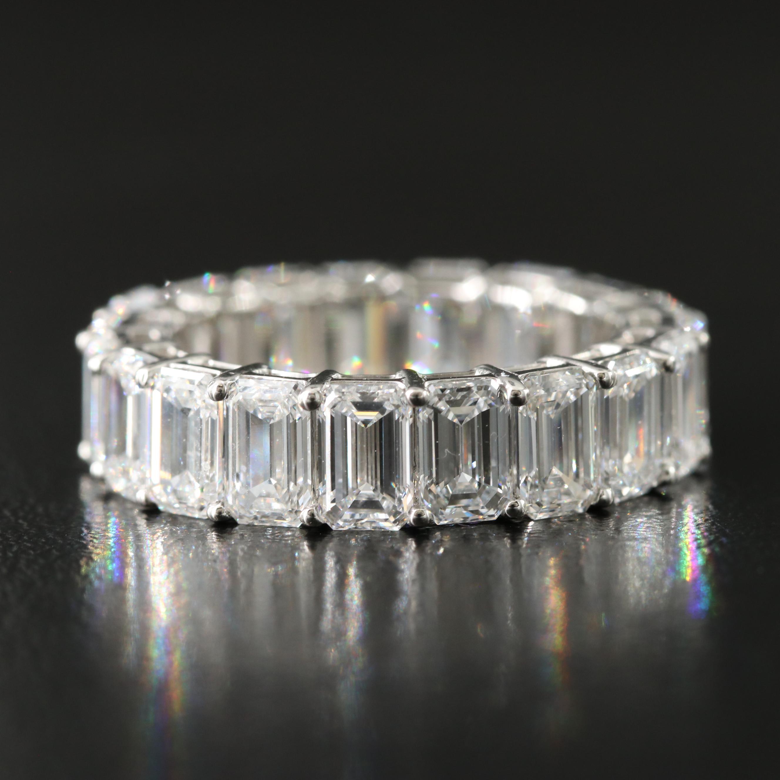 Platinum 8.10 CTW Lab Grown Diamond Eternity Band