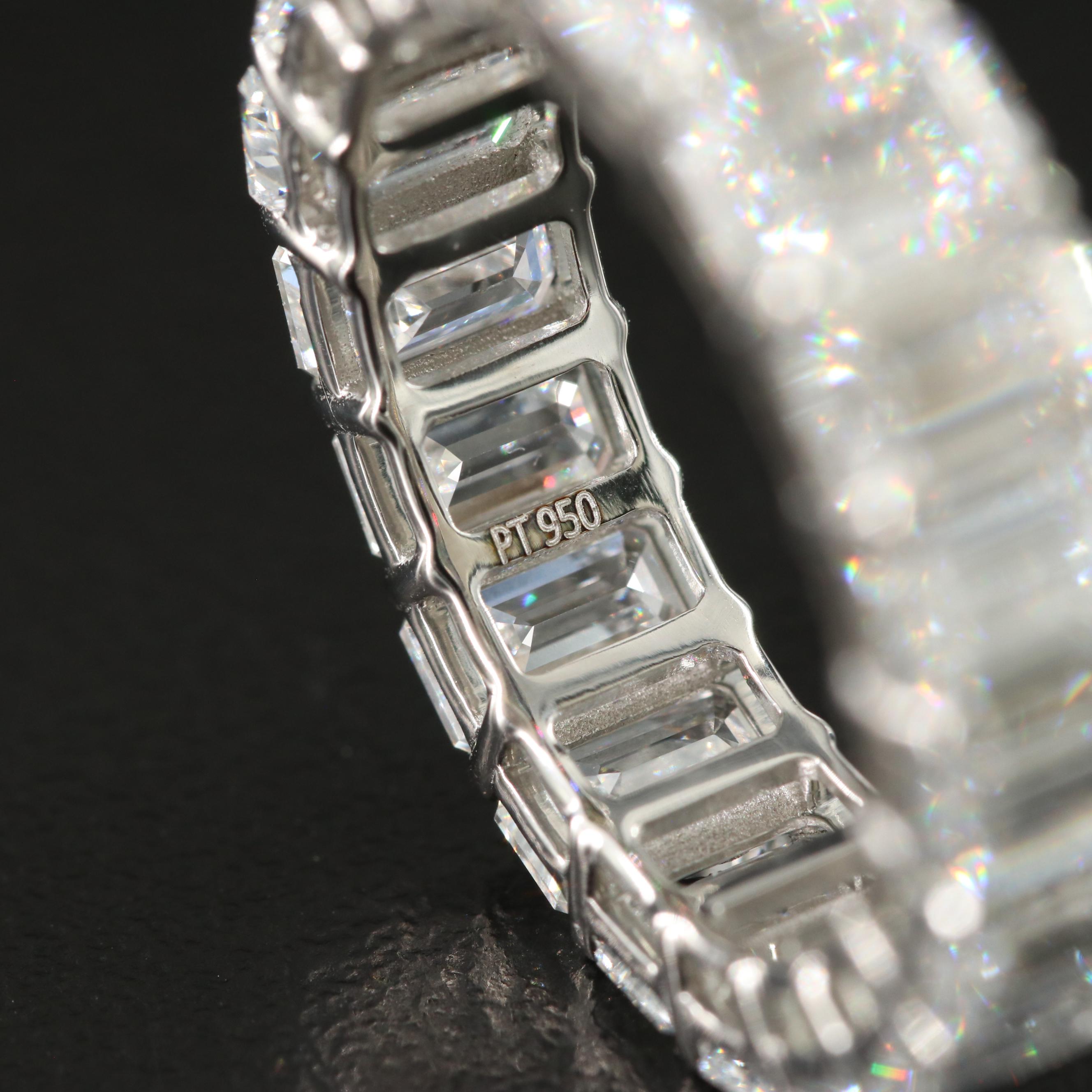 Platinum 8.10 CTW Lab Grown Diamond Eternity Band