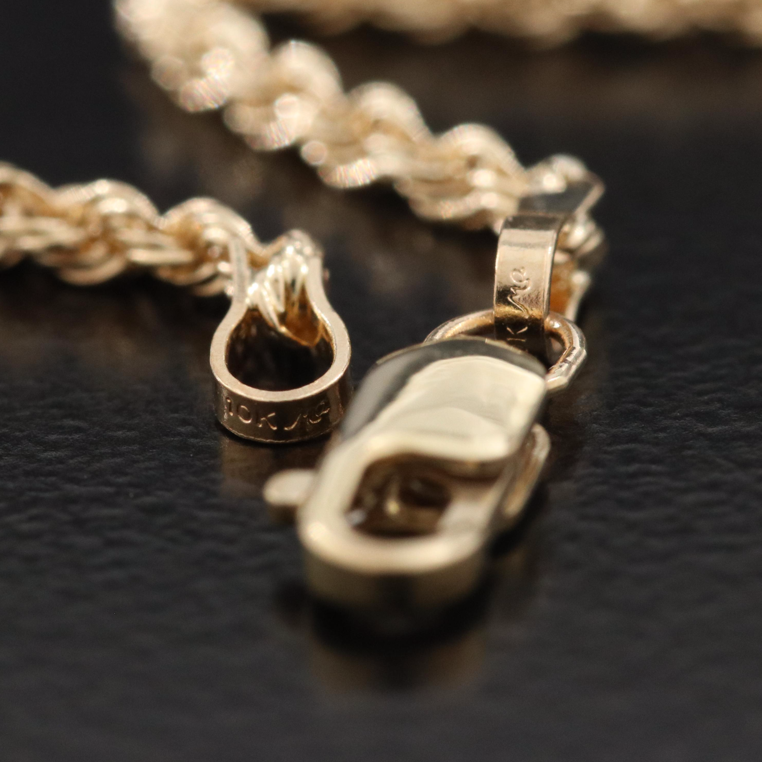 10K Rope Chain Y Necklace