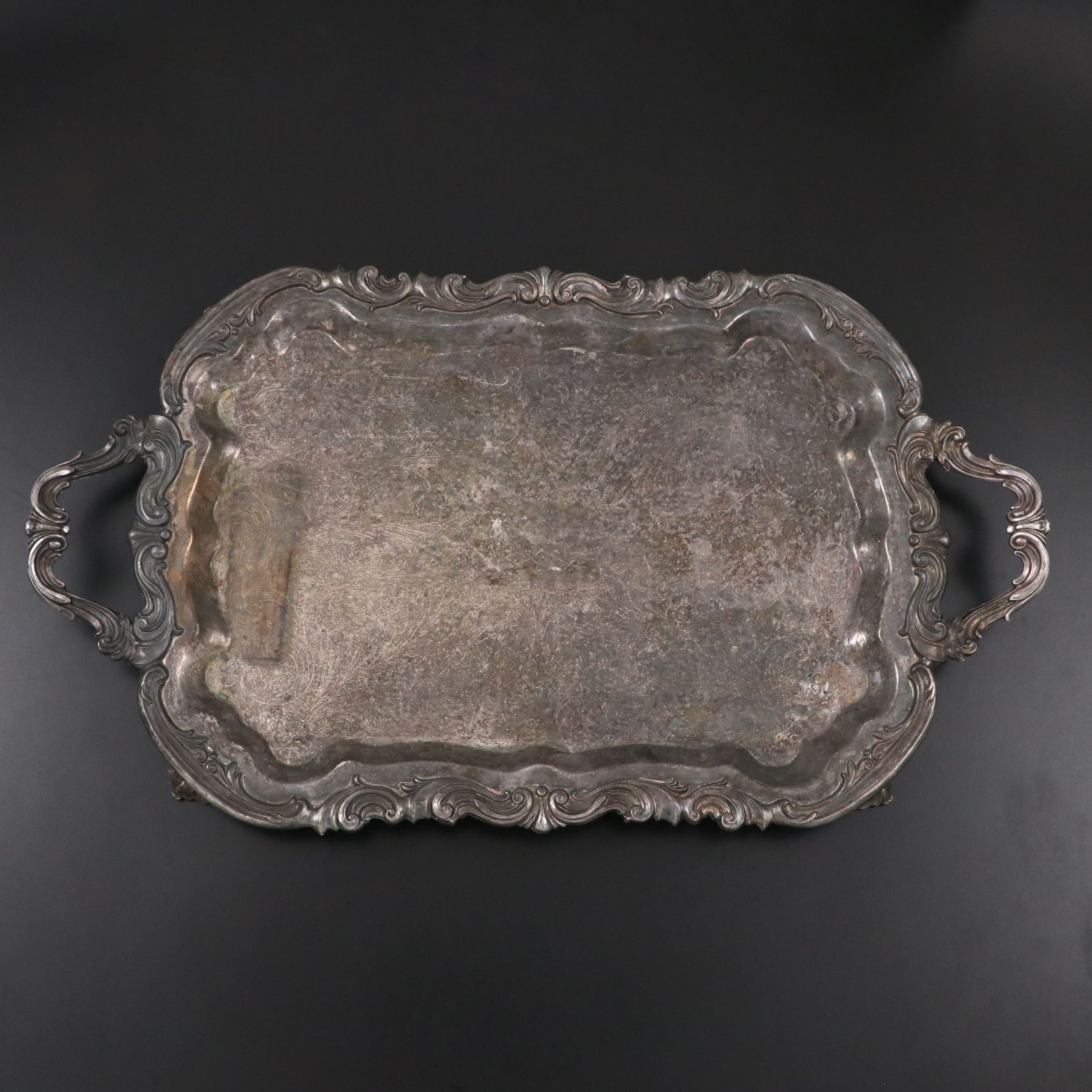 F.B. Rogers Silver Plate Handled Serving Tray