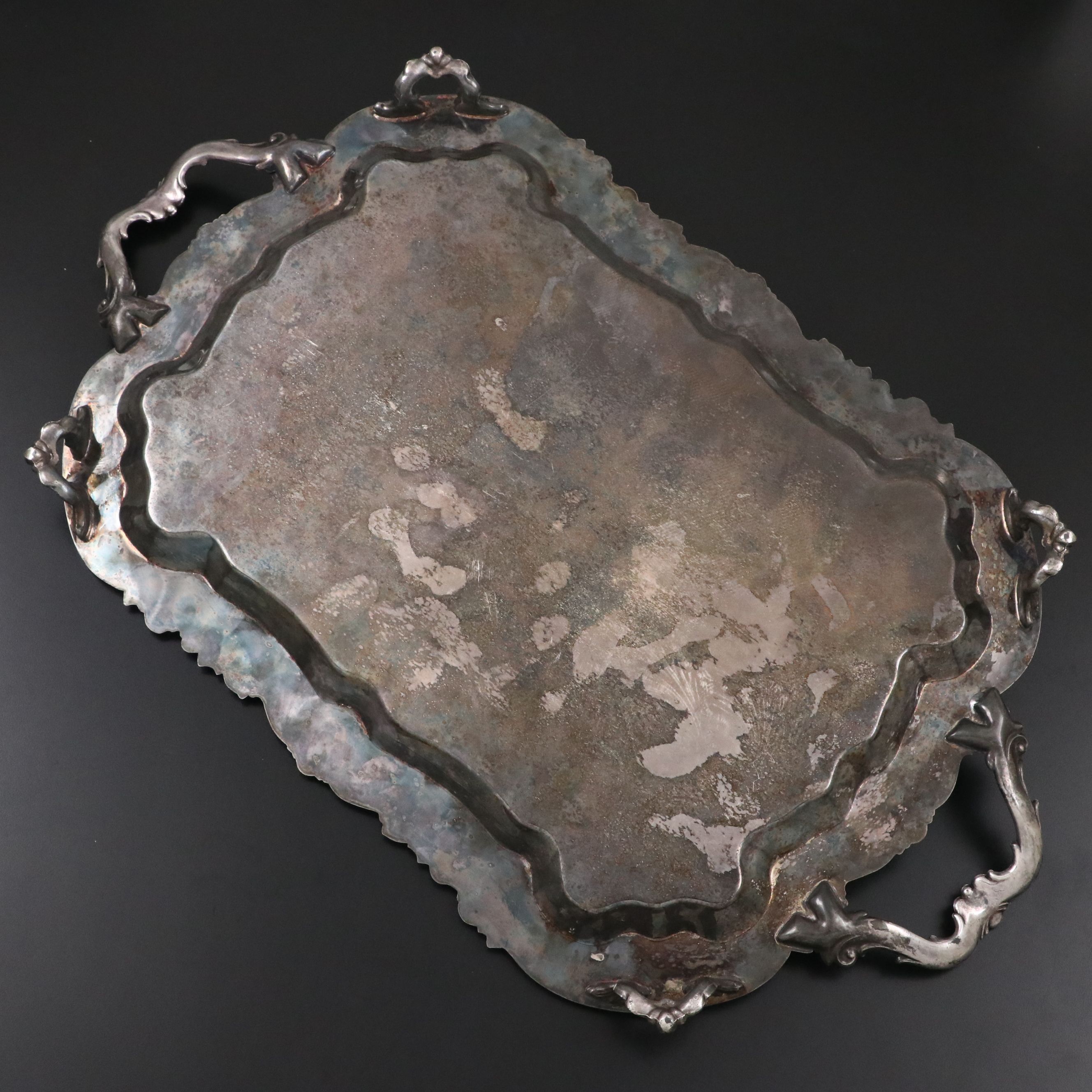 F.B. Rogers Silver Plate Handled Serving Tray