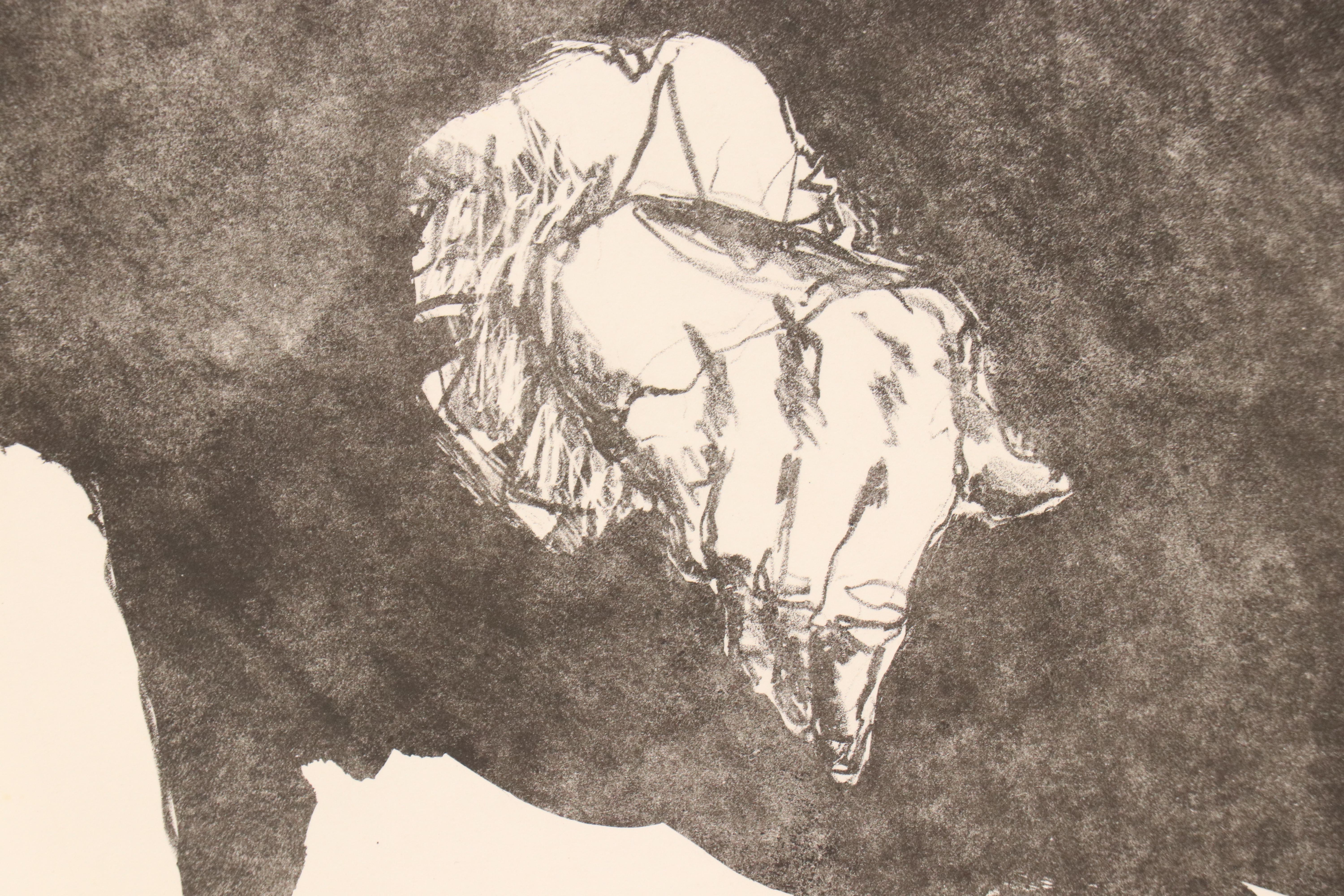 James Bruch Etching and Stone Lithographic Portraits of Men in Hats, 1960s