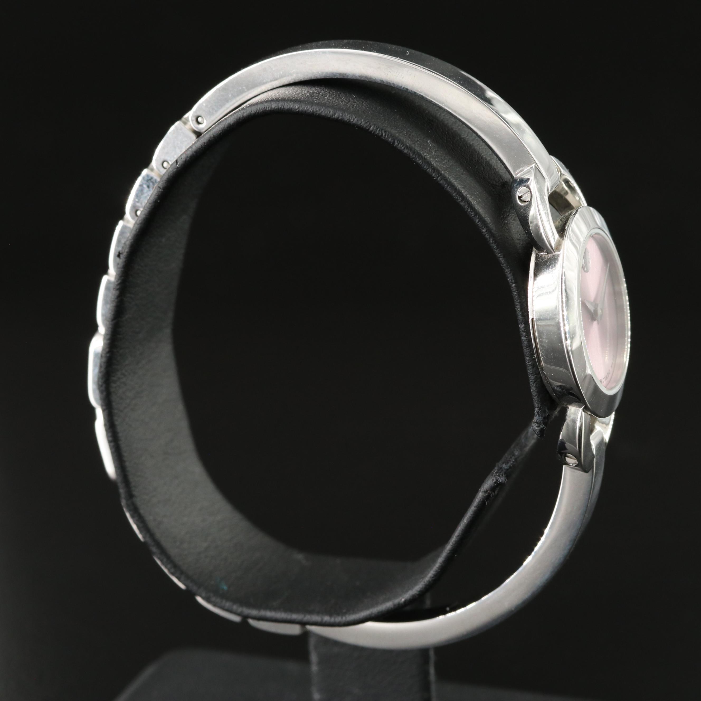 Movado Rondiro Pink 22mm Steel Quartz Watch 43.3.14.1238