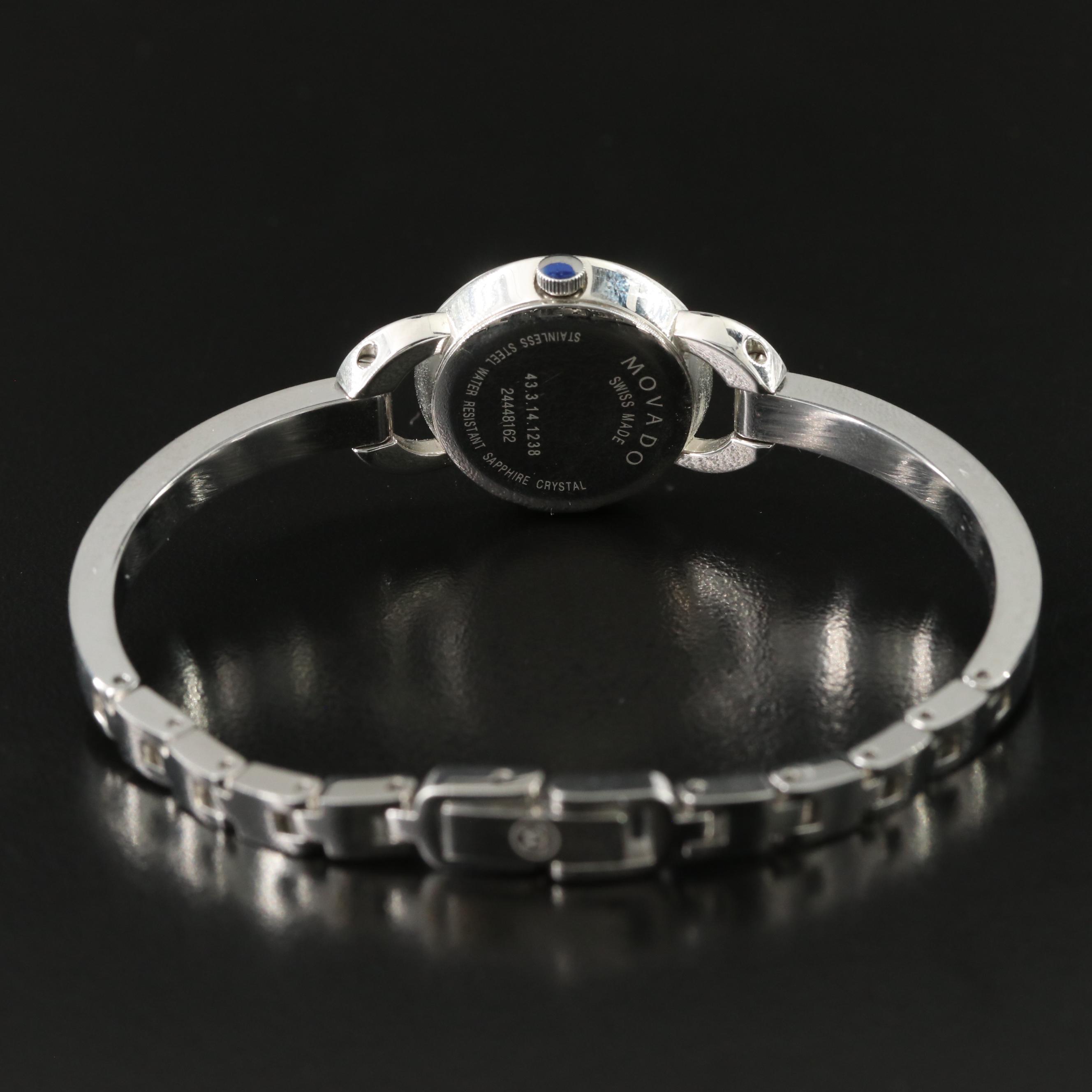 Movado Rondiro Pink 22mm Steel Quartz Watch 43.3.14.1238