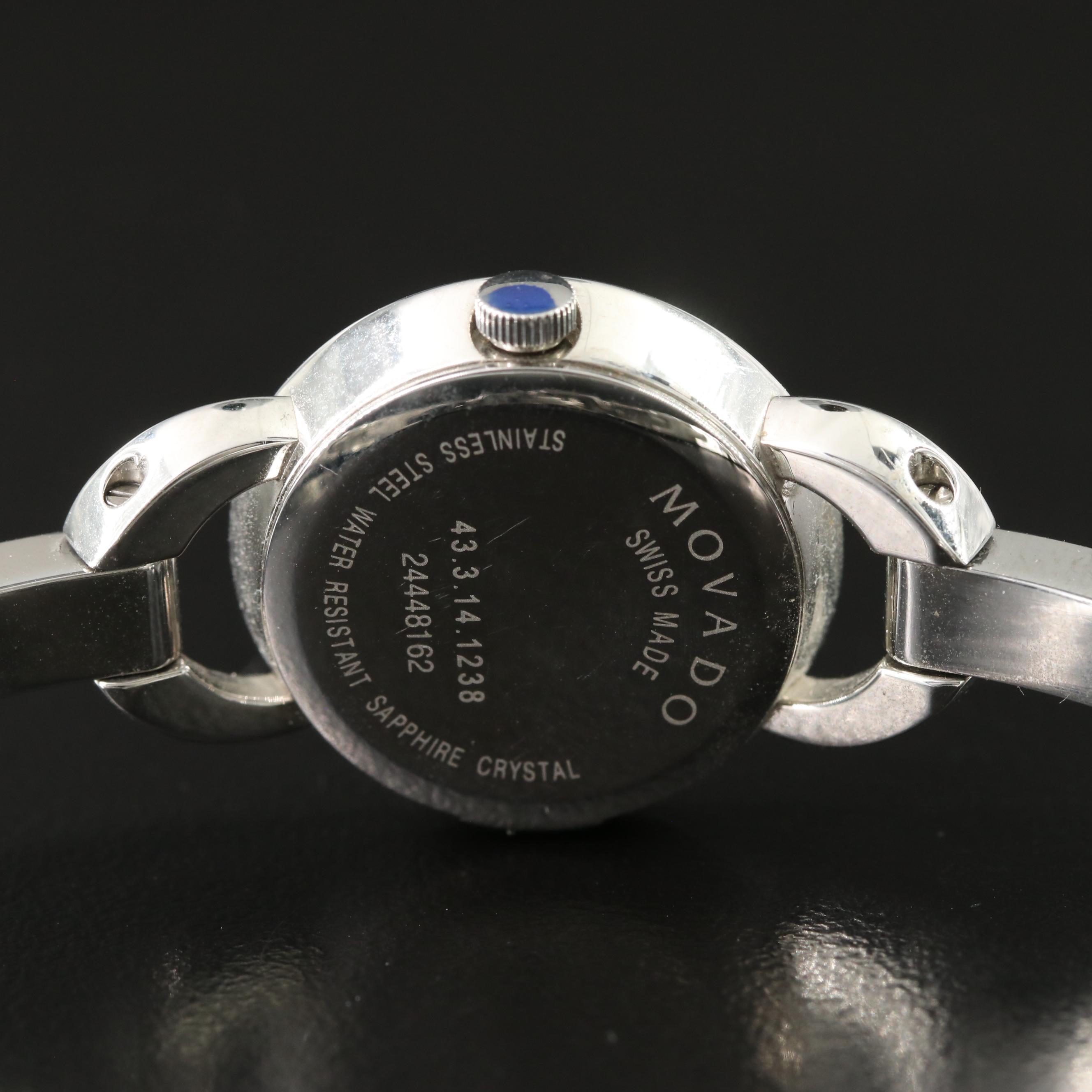 Movado Rondiro Pink 22mm Steel Quartz Watch 43.3.14.1238