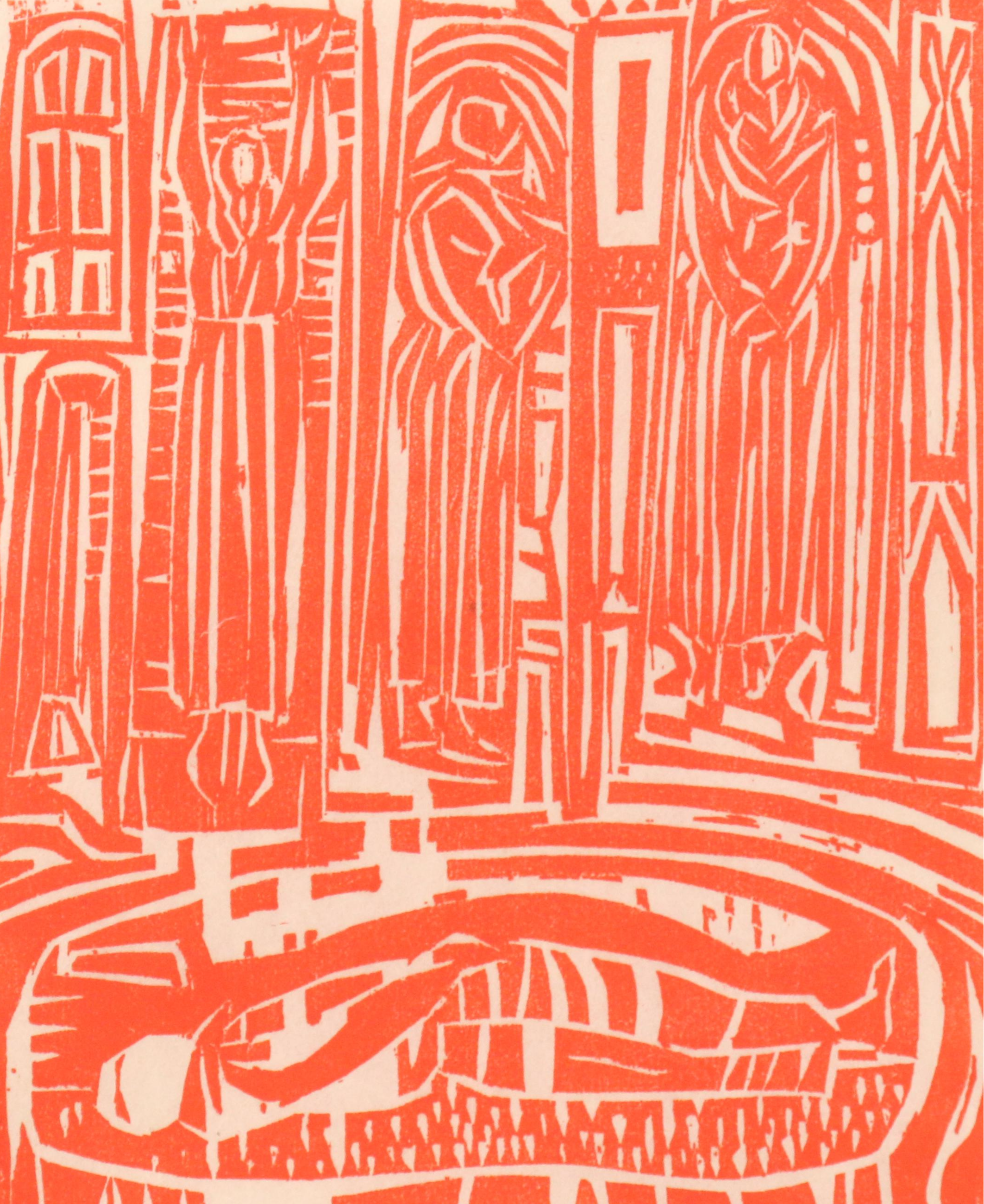 Leonard Maurer Modernist Woodcuts, 1960s