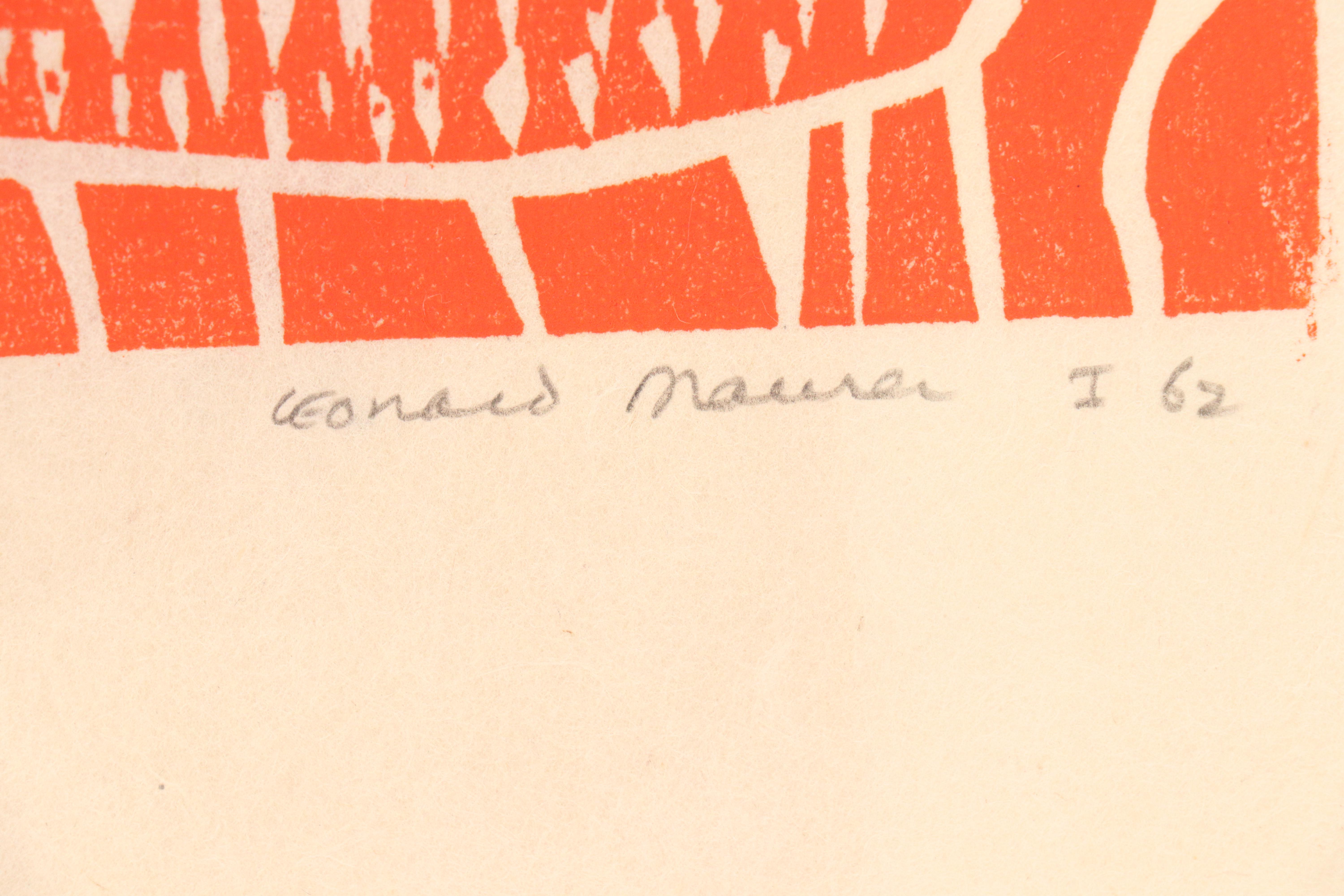 Leonard Maurer Modernist Woodcuts, 1960s