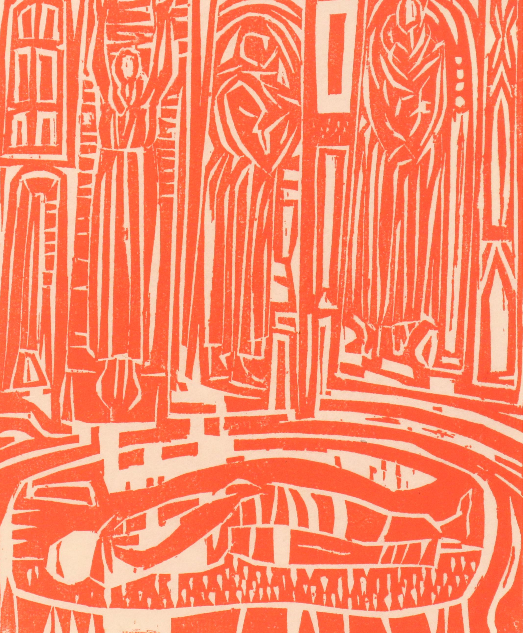 Leonard Maurer Modernist Woodcuts, 1960s