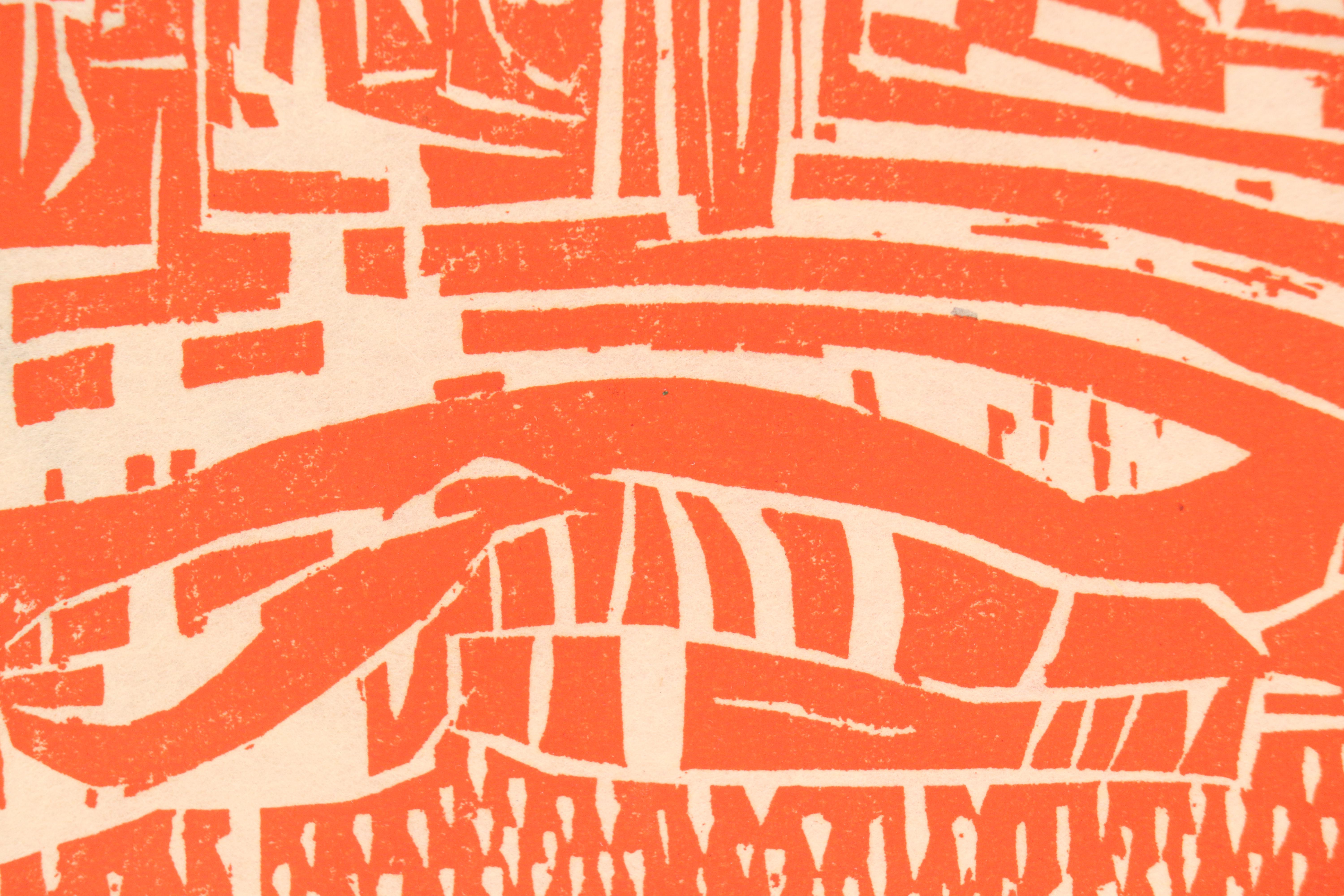 Leonard Maurer Modernist Woodcuts, 1960s