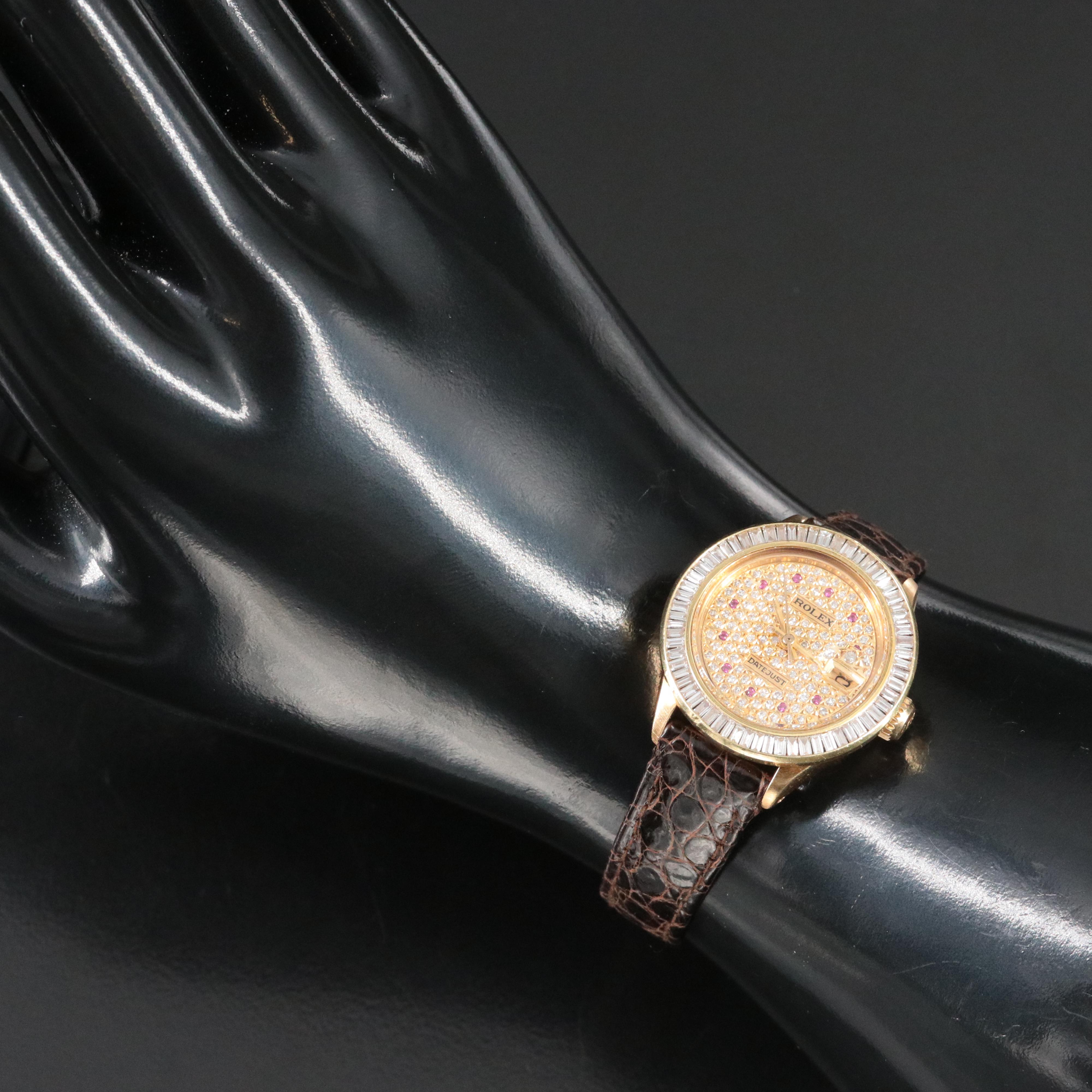 1974 Rolex Custom Diamond Dial and Bezel Datejust Watch