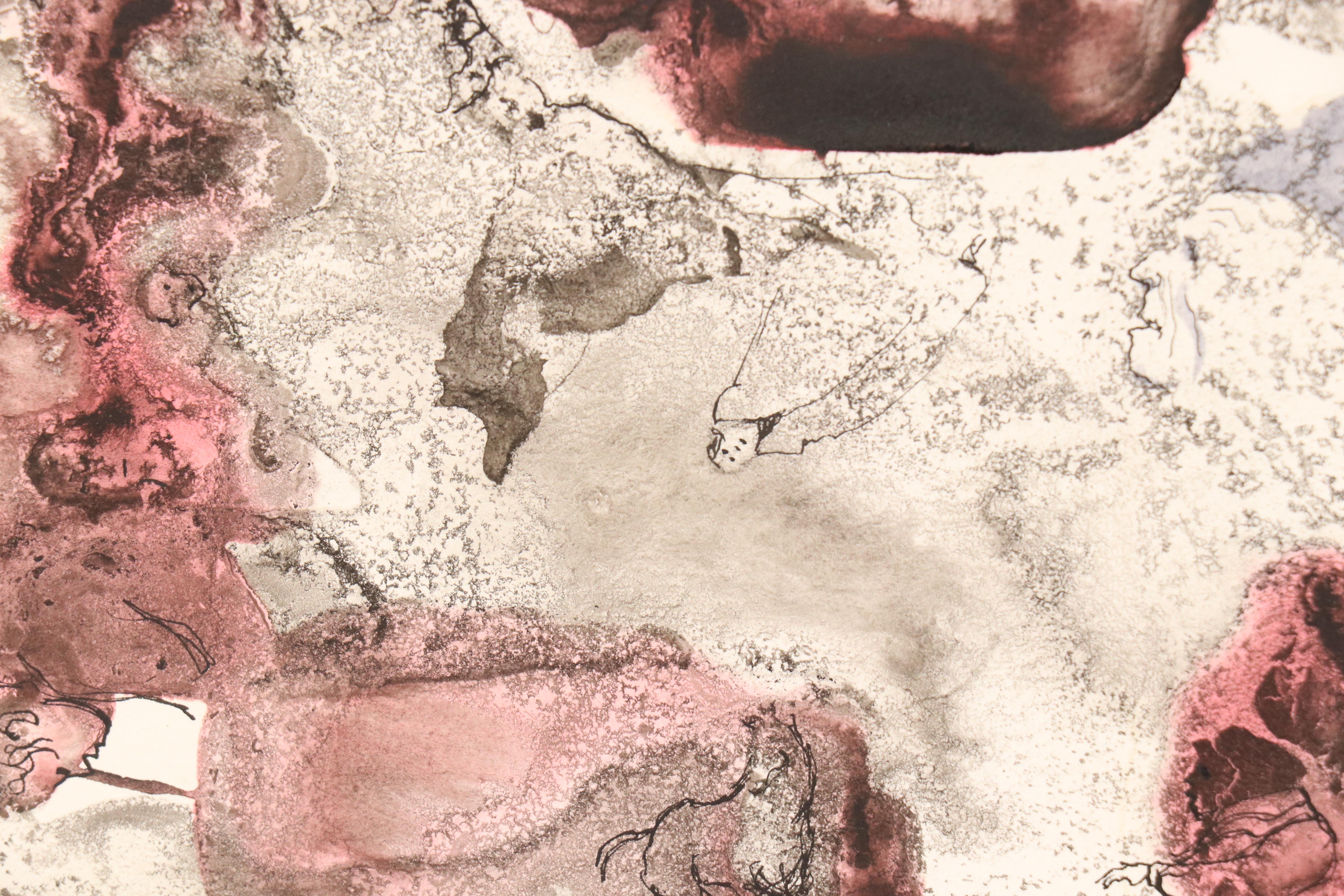 Leonard Maurer Nebulous Figurative Drawing, 1958