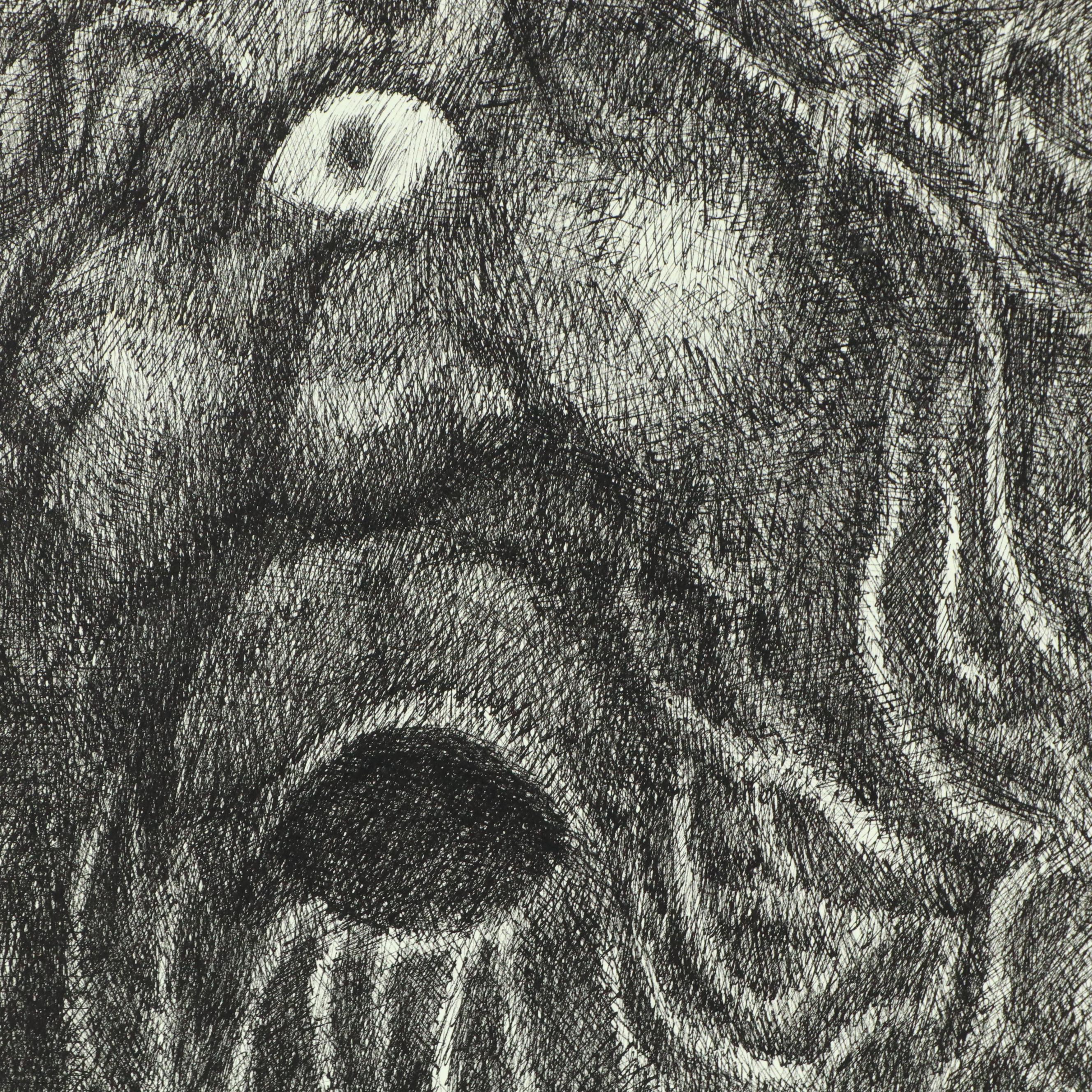 Leonard Maurer Abstract Ink Drawings, 1950s