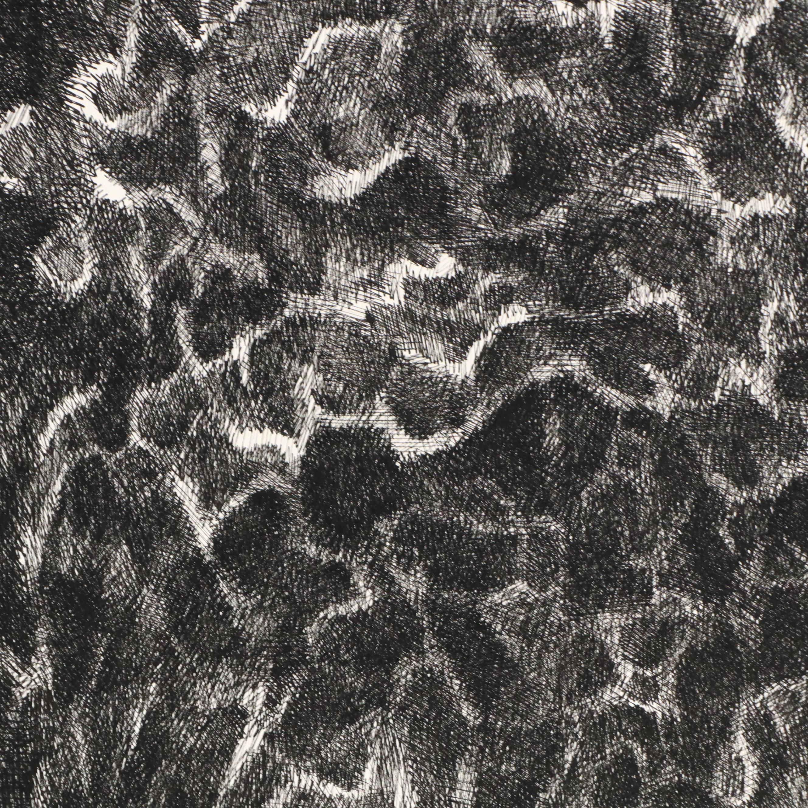 Leonard Maurer Abstract Ink Drawings, 1950s