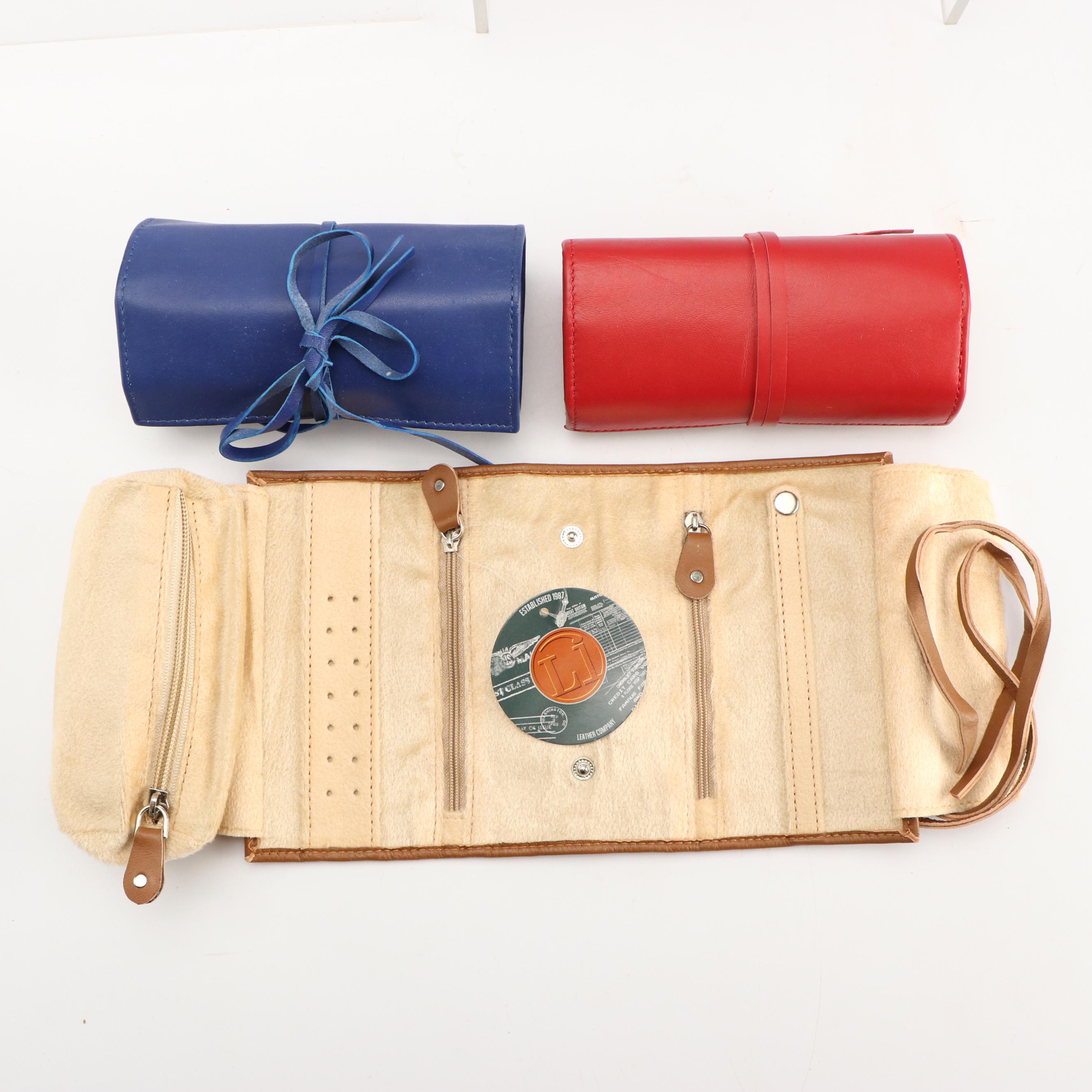 Bacci Zip-Around Wallet with Other Leather Jewelry Displays and Travel Cases