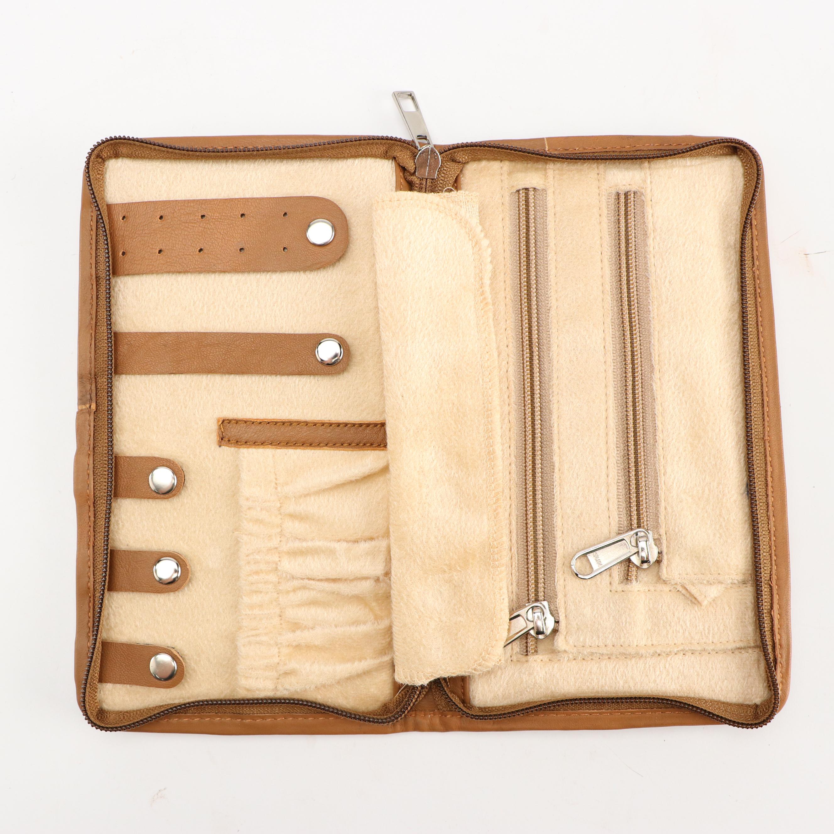 Bacci Zip-Around Wallet with Other Leather Jewelry Displays and Travel Cases