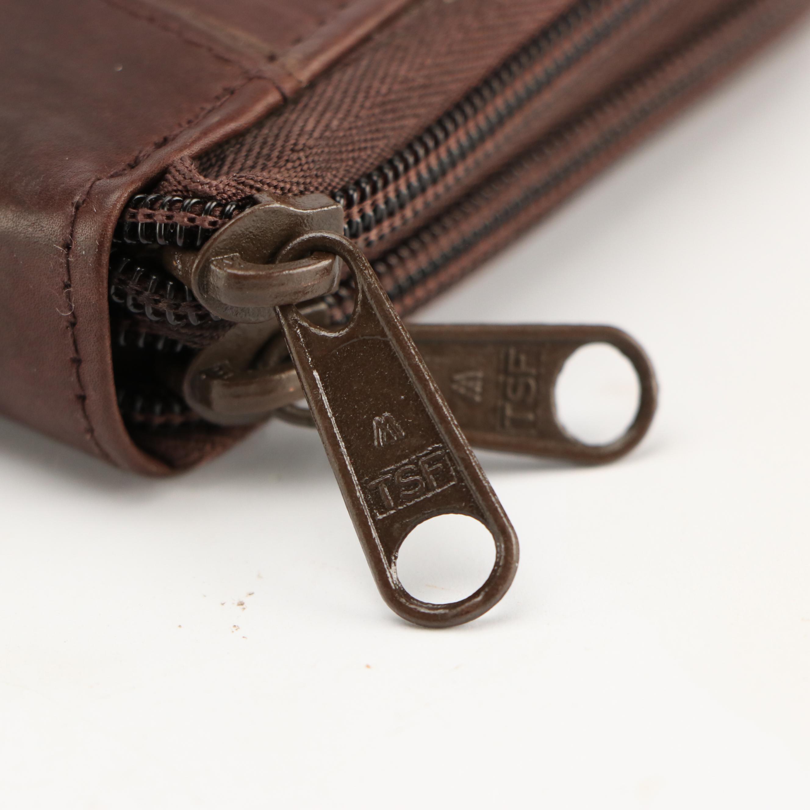 Bacci Zip-Around Wallet with Other Leather Jewelry Displays and Travel Cases