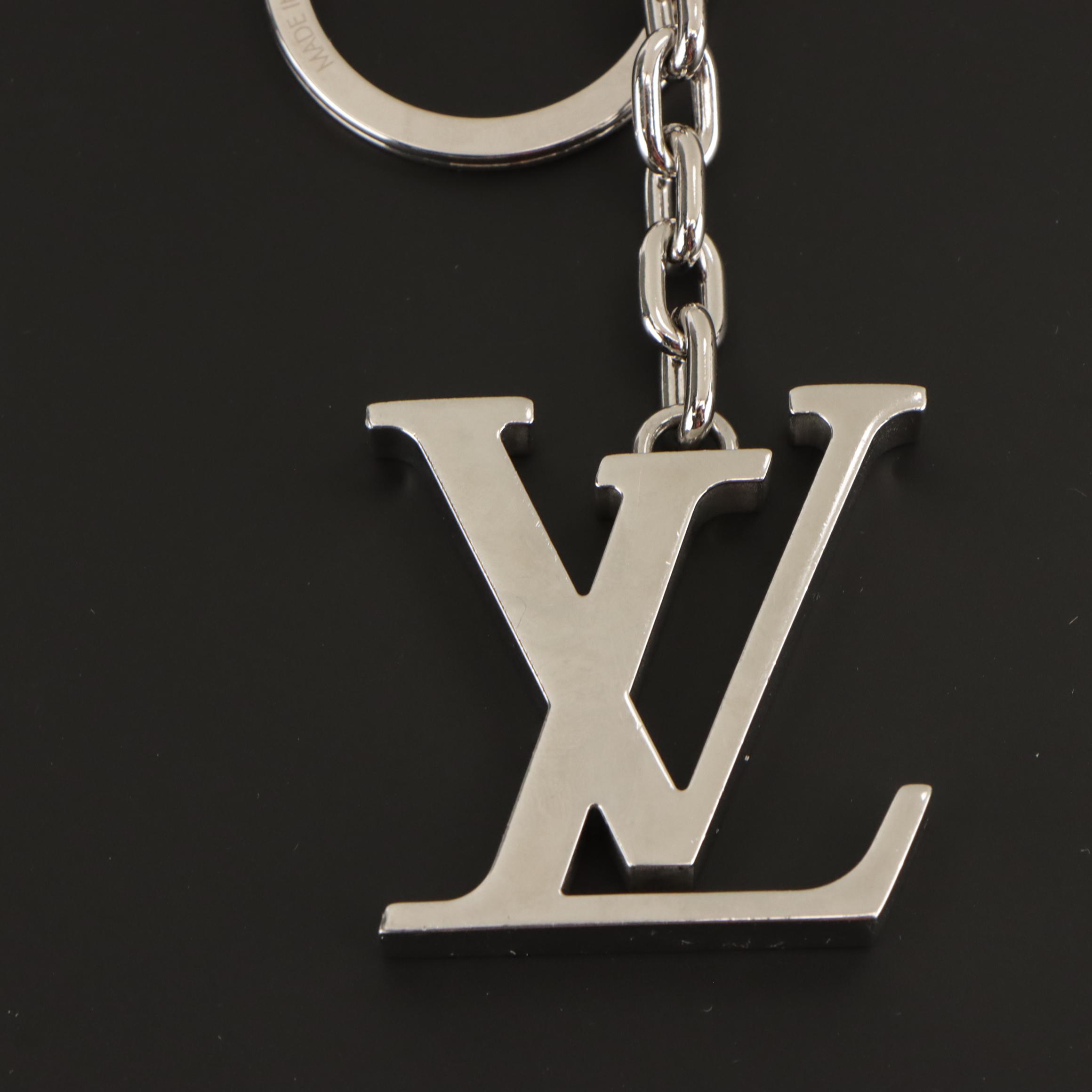 Louis Vuitton LV Initials Silver Tone Bag Charm/Key Chain