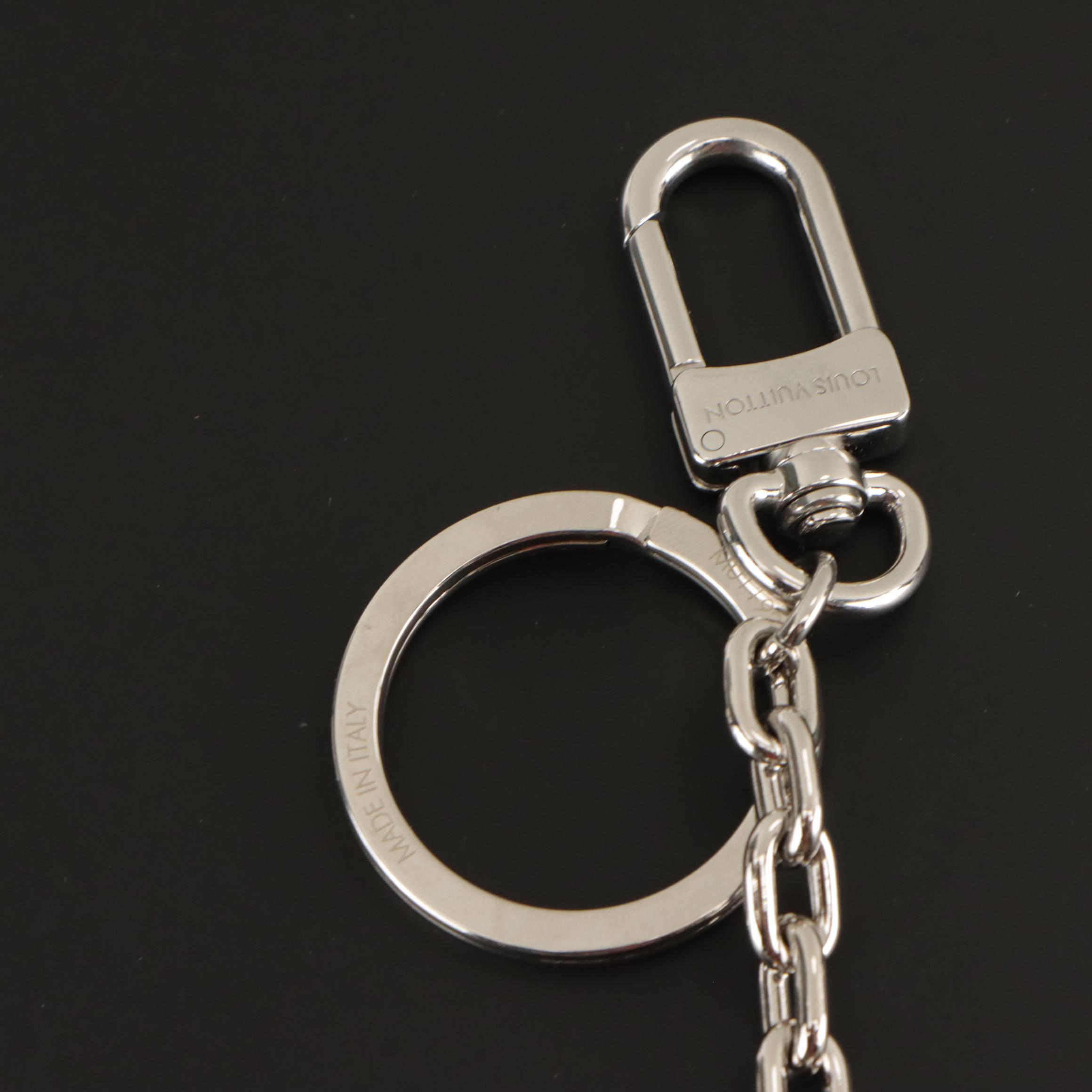 Louis Vuitton LV Initials Silver Tone Bag Charm/Key Chain