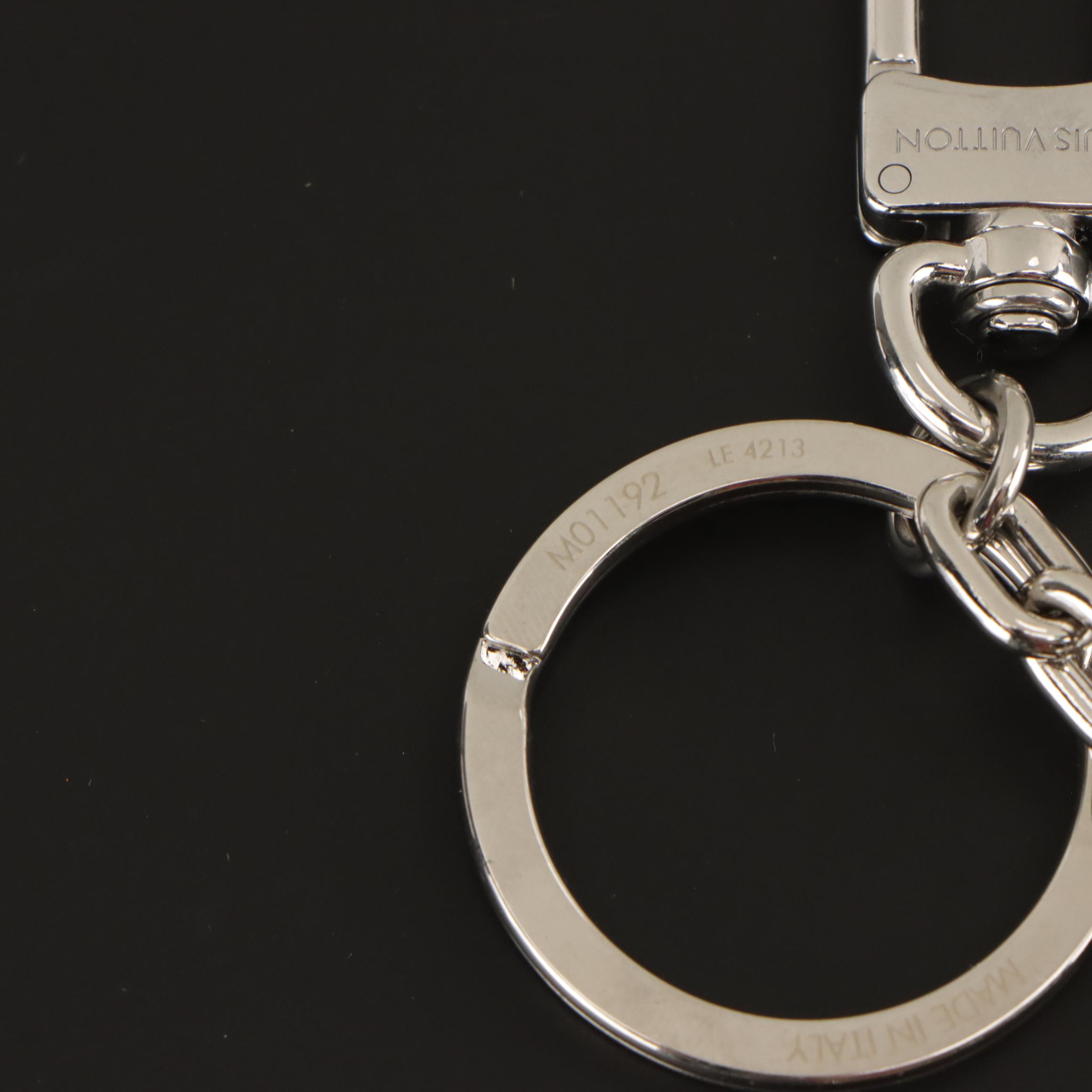 Louis Vuitton LV Initials Silver Tone Bag Charm/Key Chain