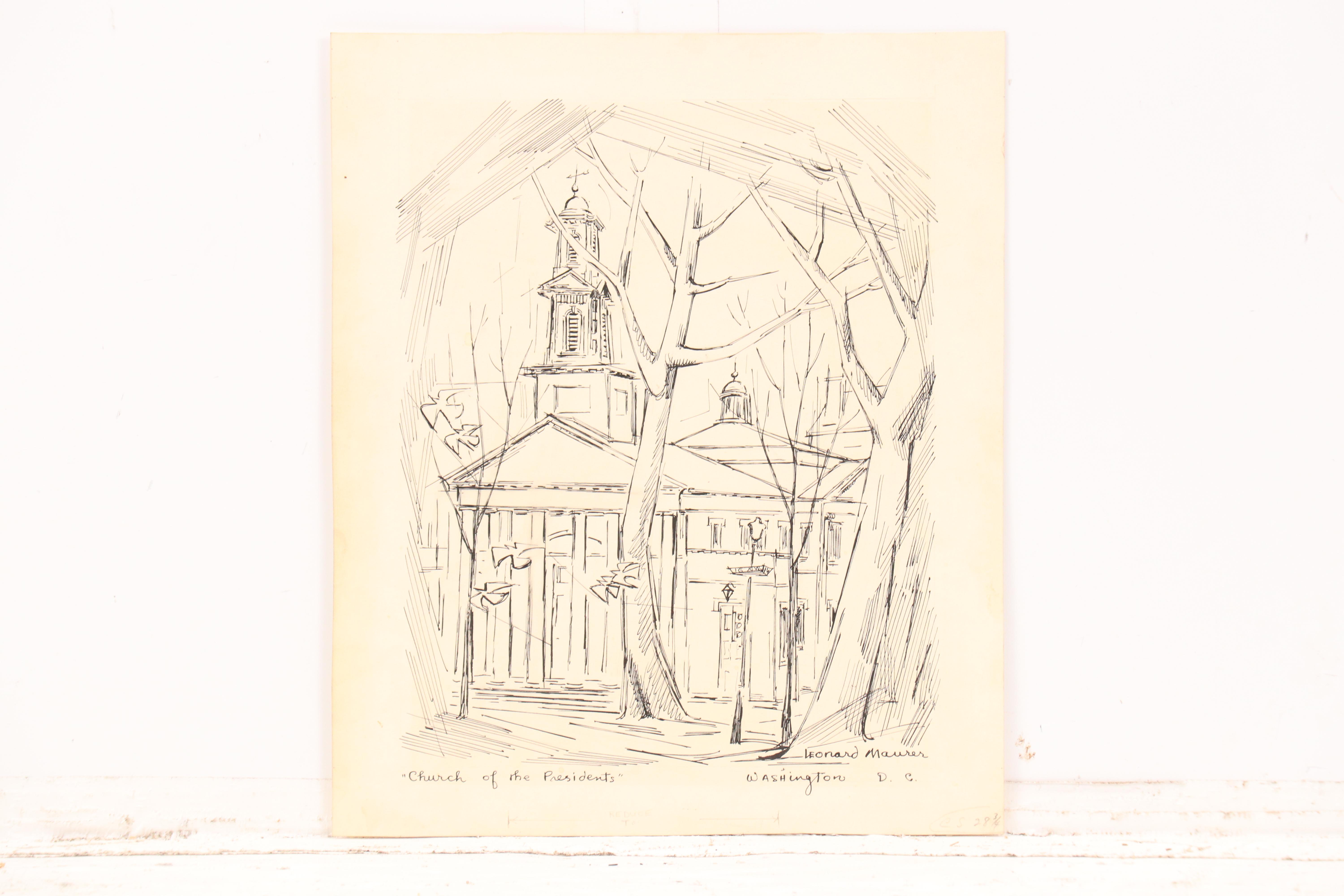 Leonard Maurer Architectural Drawings, Mid-20th Century