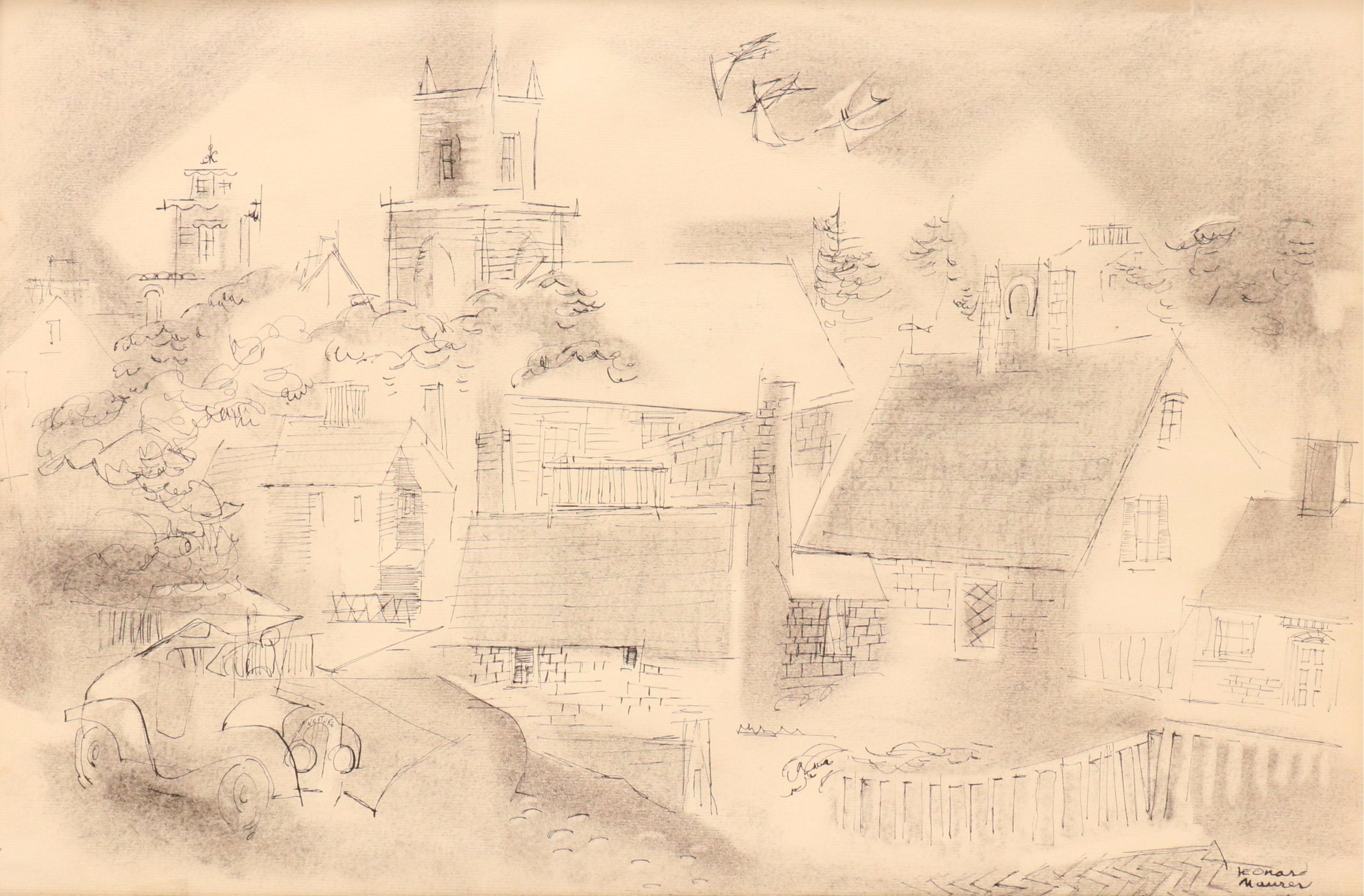 Leonard Maurer Architectural Drawings, Mid-20th Century