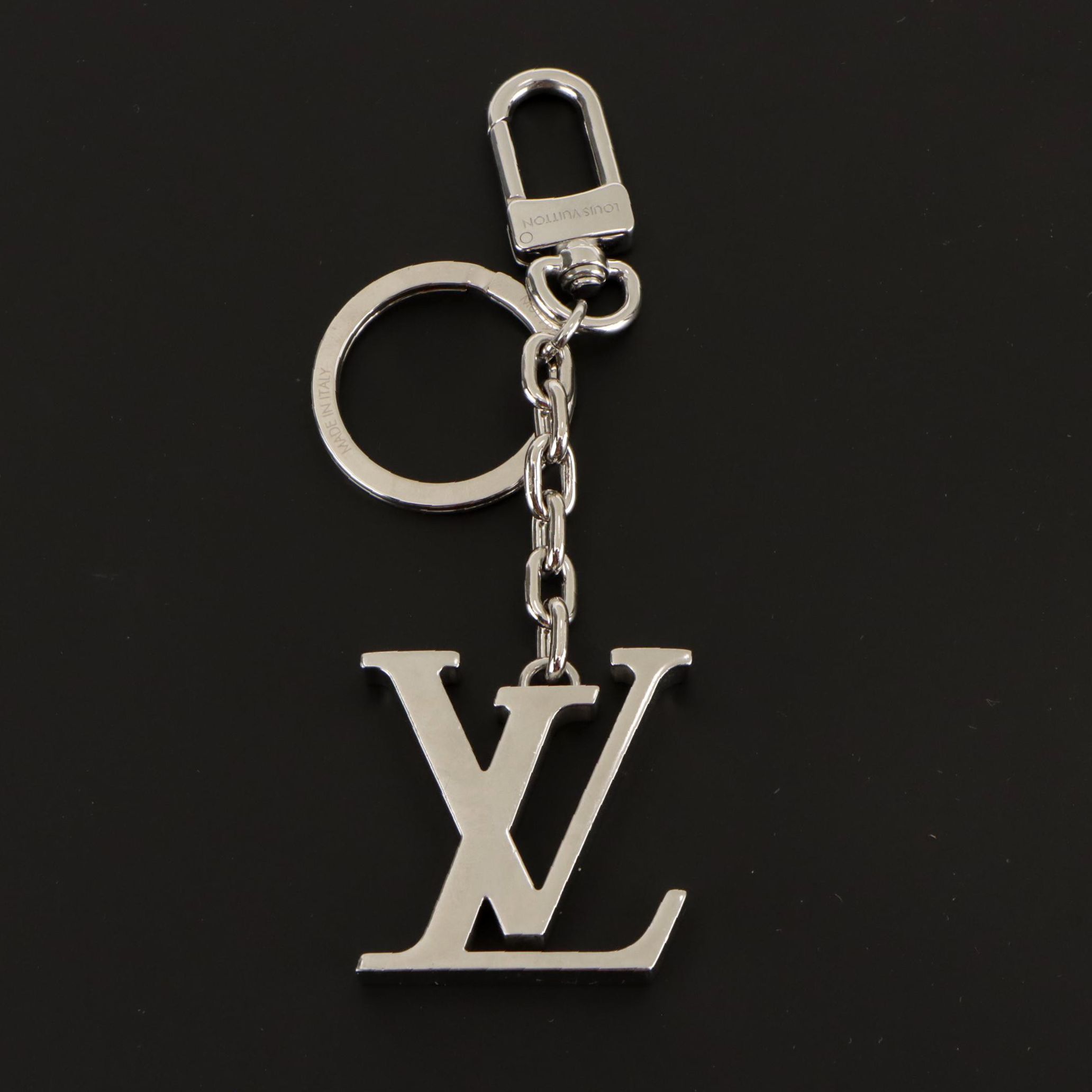 Louis Vuitton LV Initials Silver Tone Bag Charm/Key Chain