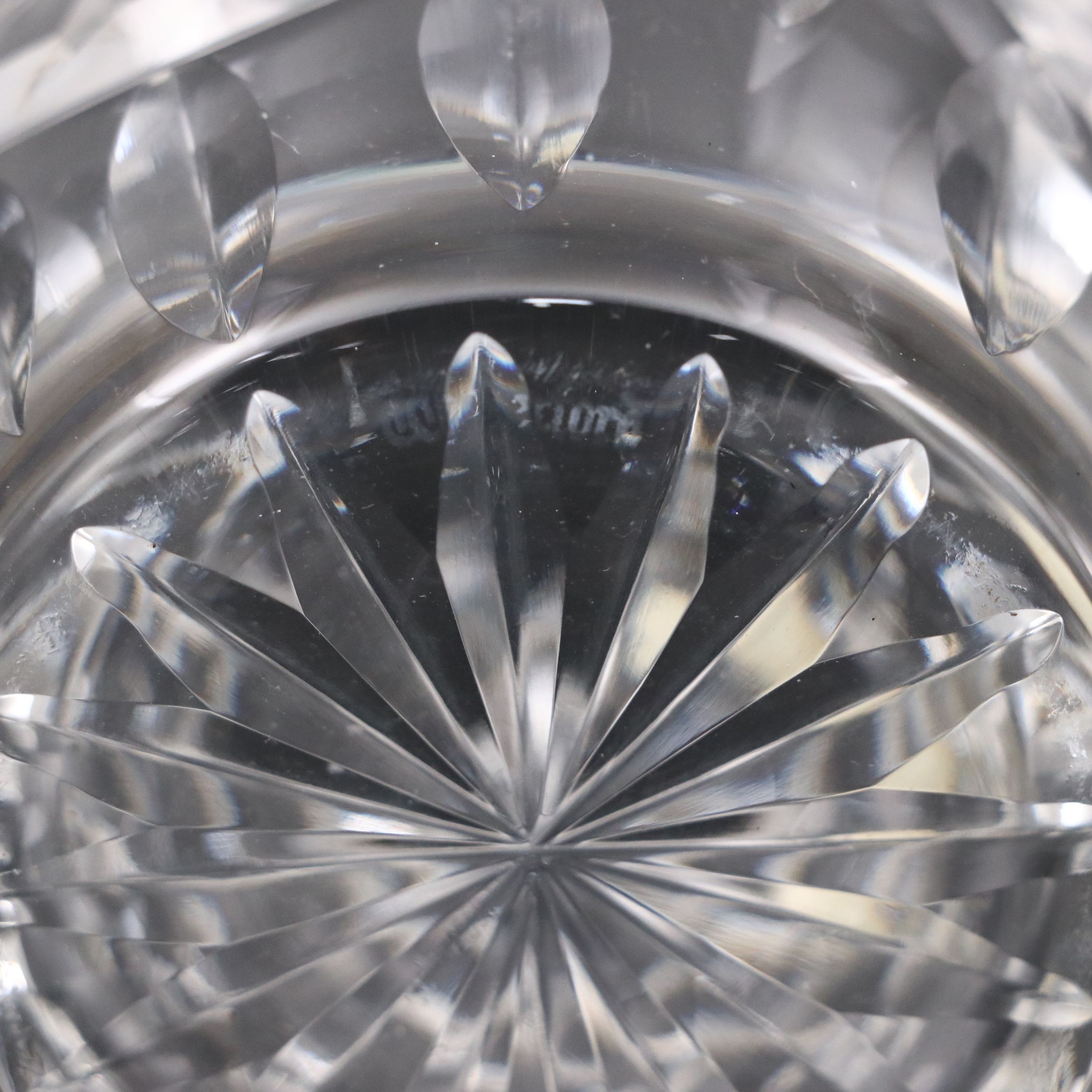 Waterford Crystal Mustard Jar with Crystal Biscuit Barrel