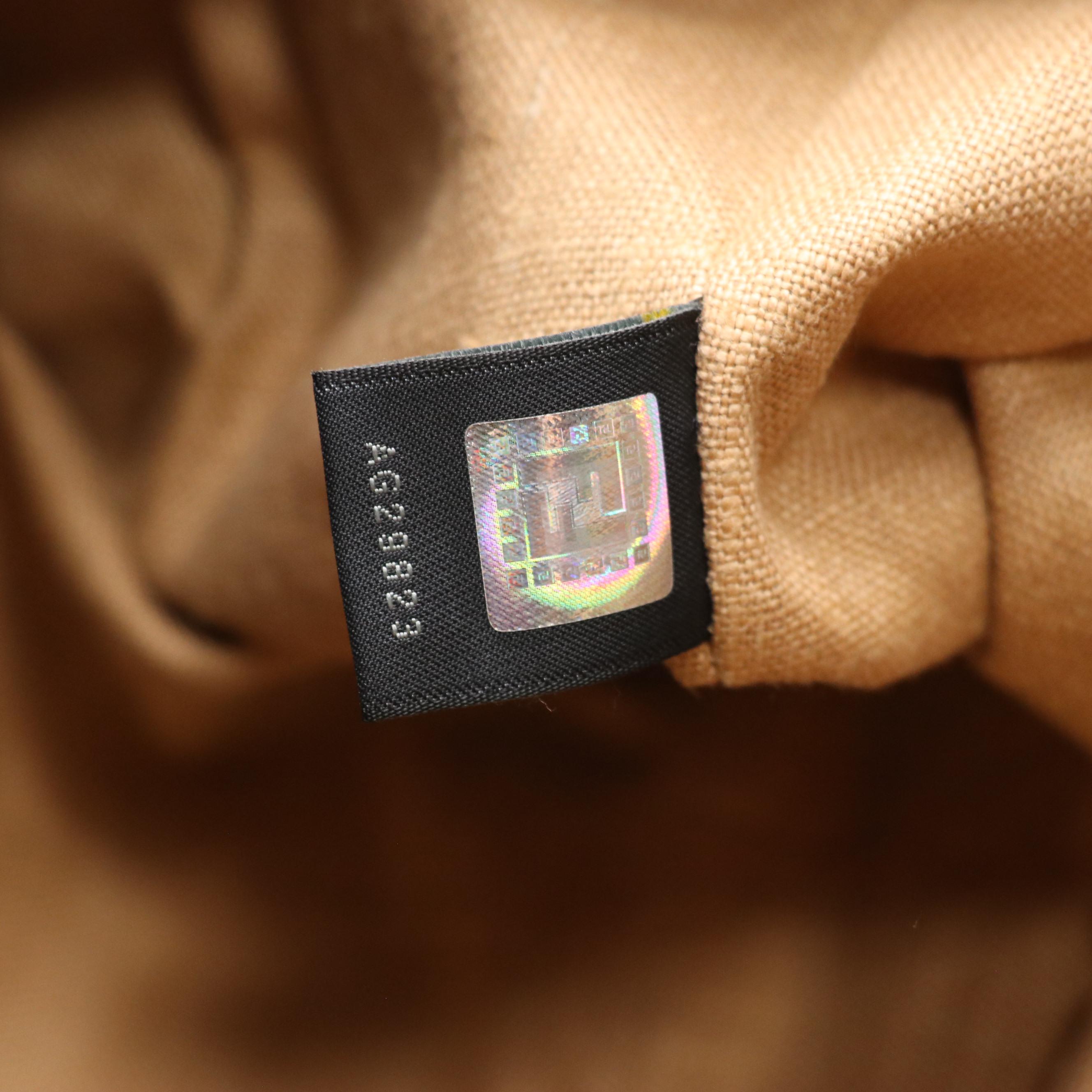 Fendi Tobacco Zucca Jacquard and Tortuga Leather Spy Bag