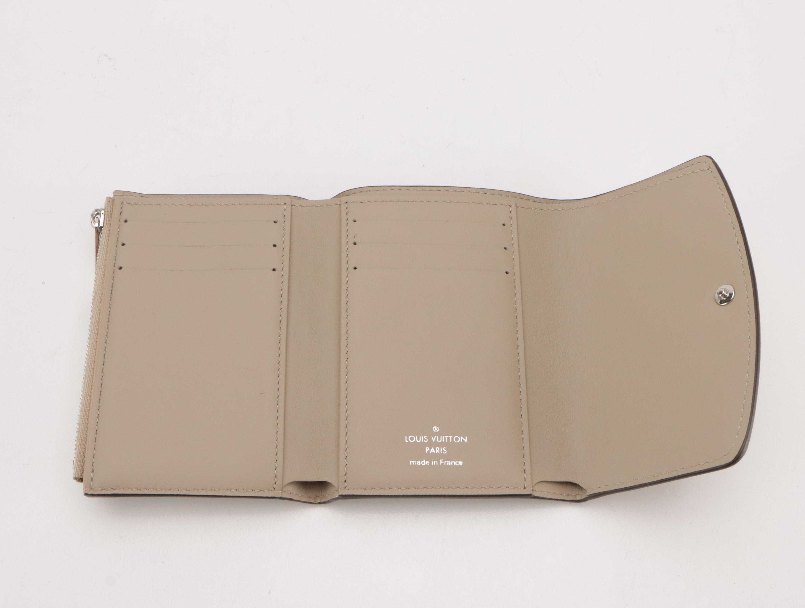 Louis Vuitton Victorine Wallet in Galet Gray Mahina Calfskin Leather