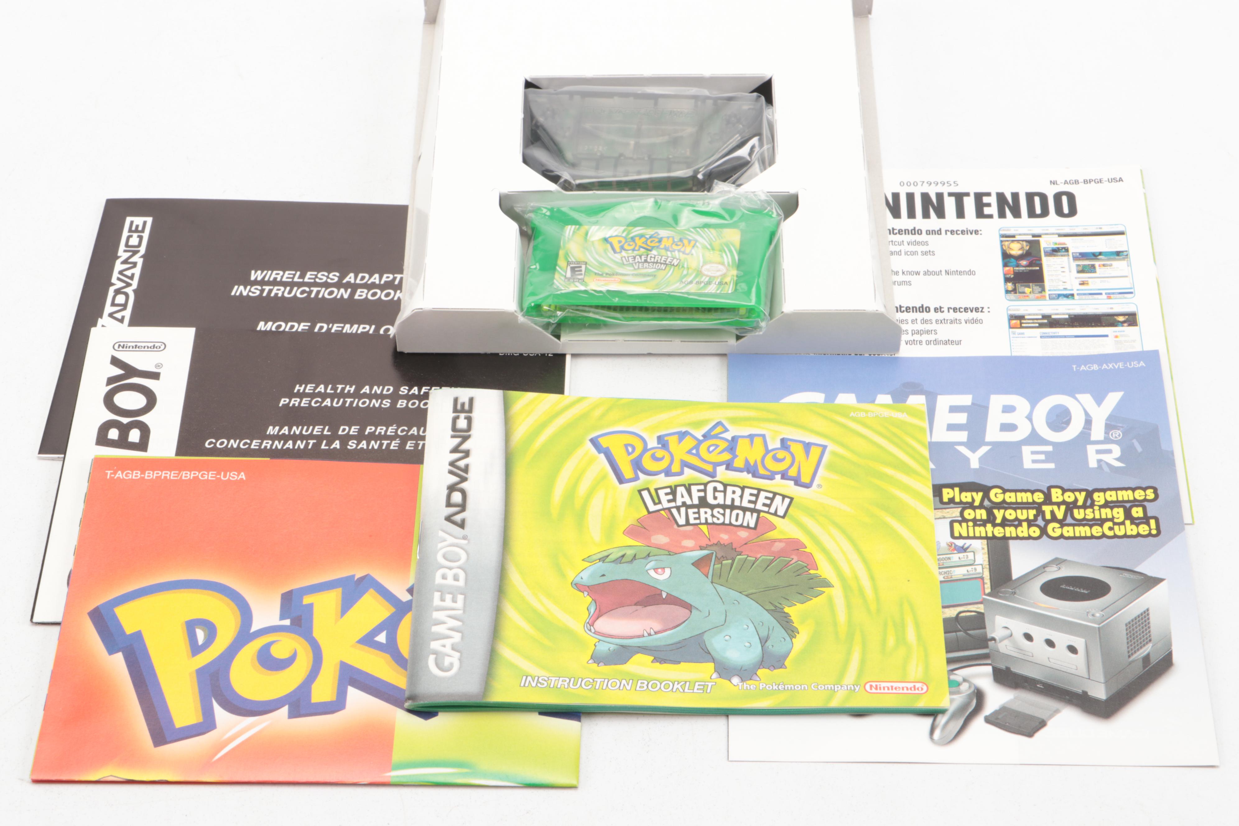 Pokémon Leaf Green Game Boy Advance Video Game, Complete in Box