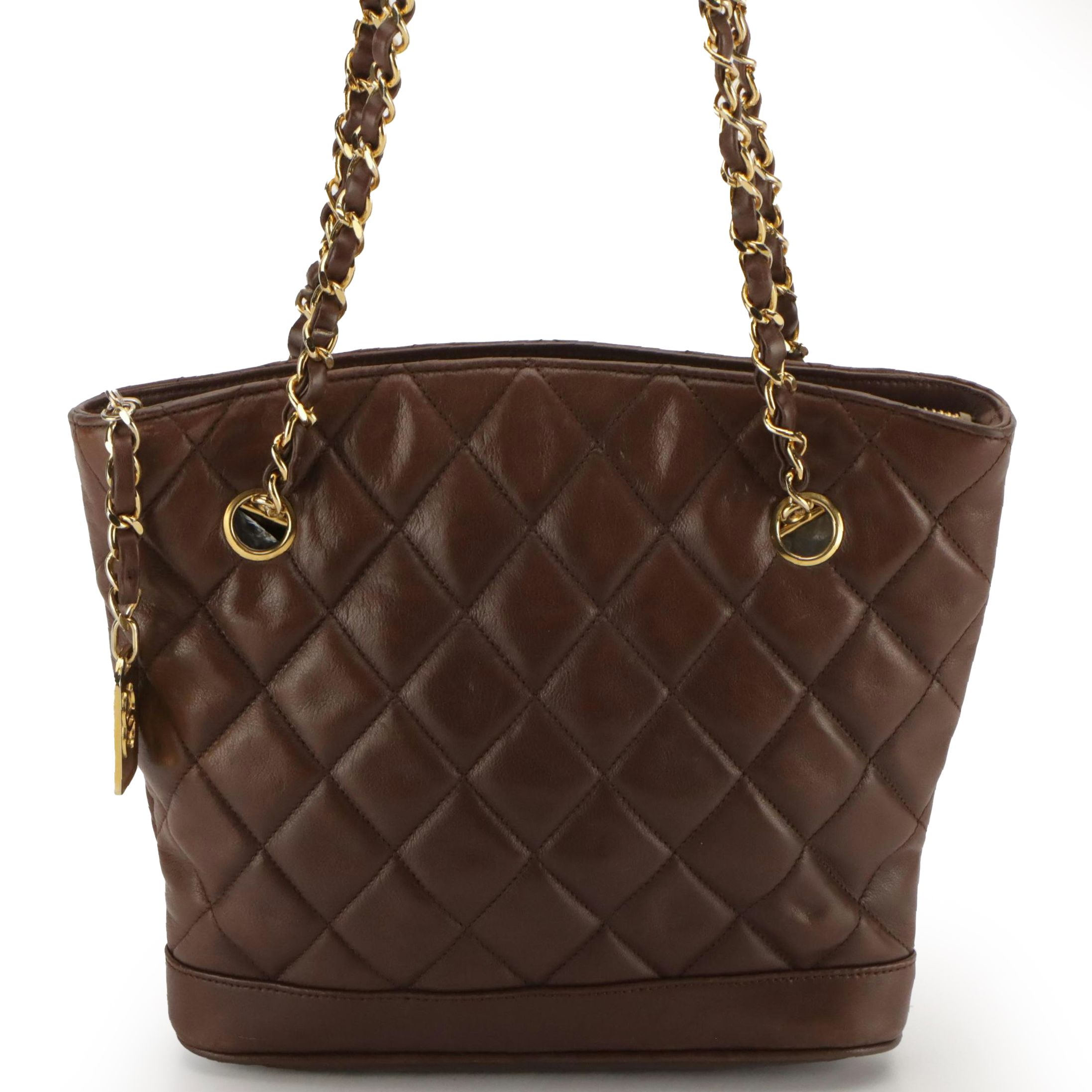 Chanel Chain Shoulder Bag in Quilted Lambskin Leather