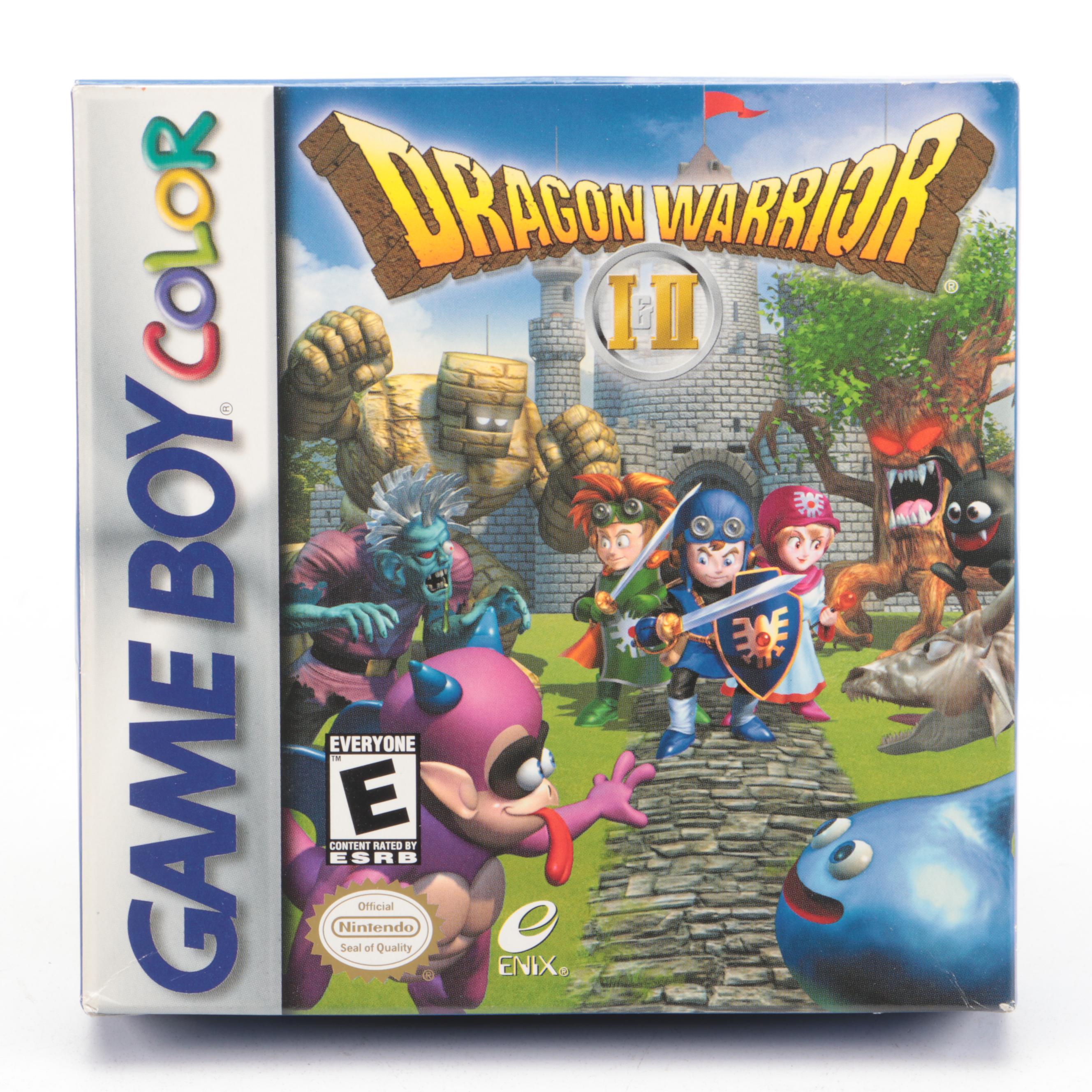 Crystalis and Dragon Warrior Game Boy Color Video Games, Complete in Box