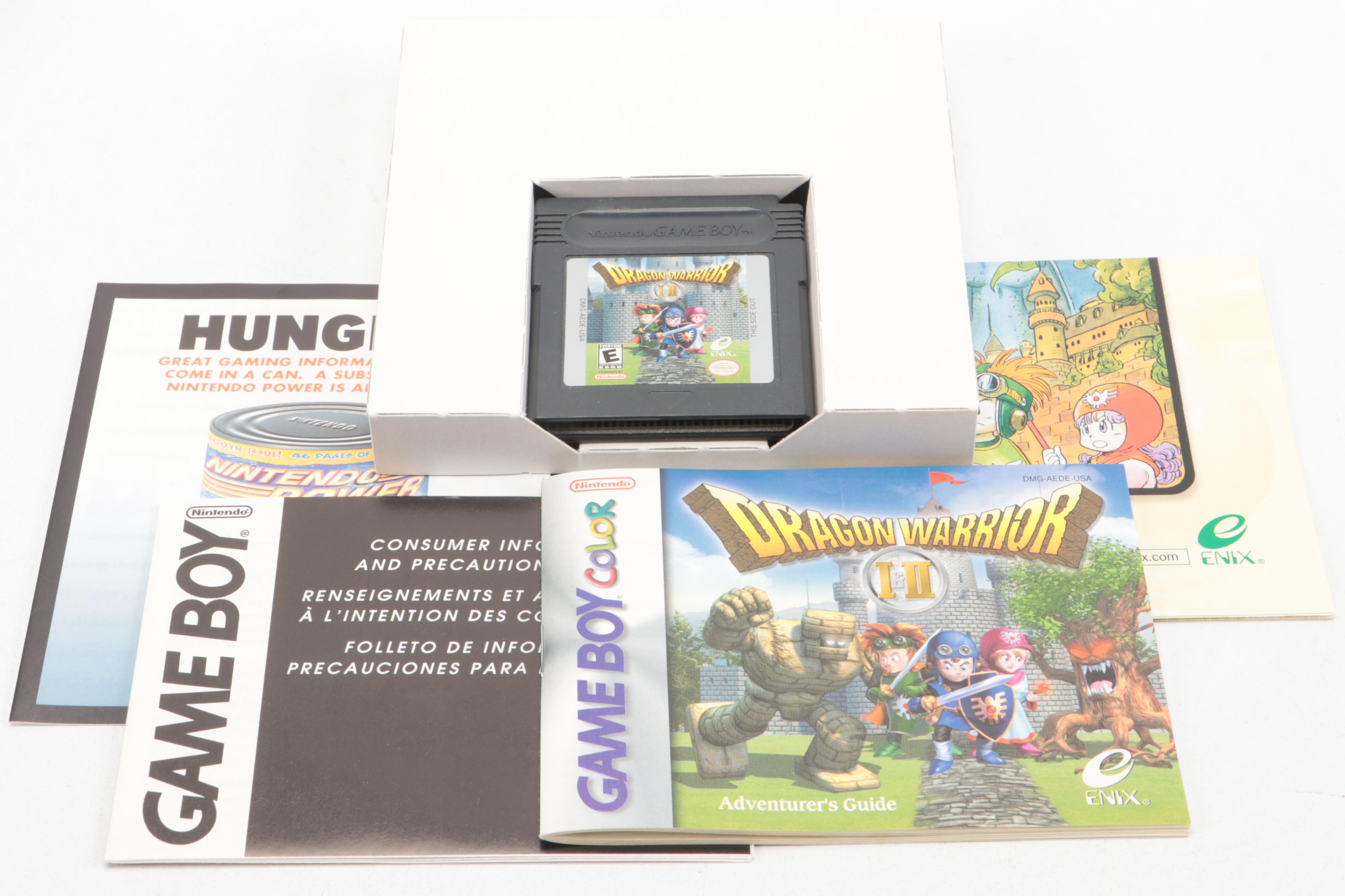 Crystalis and Dragon Warrior Game Boy Color Video Games, Complete in Box