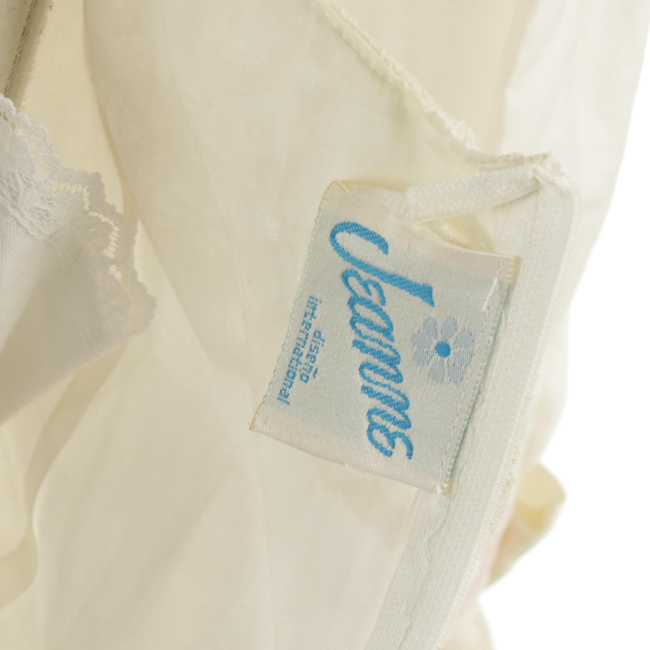 Jeanne Mexican Wedding Dress in Cotton and Lace with Other Slip, circa 1970