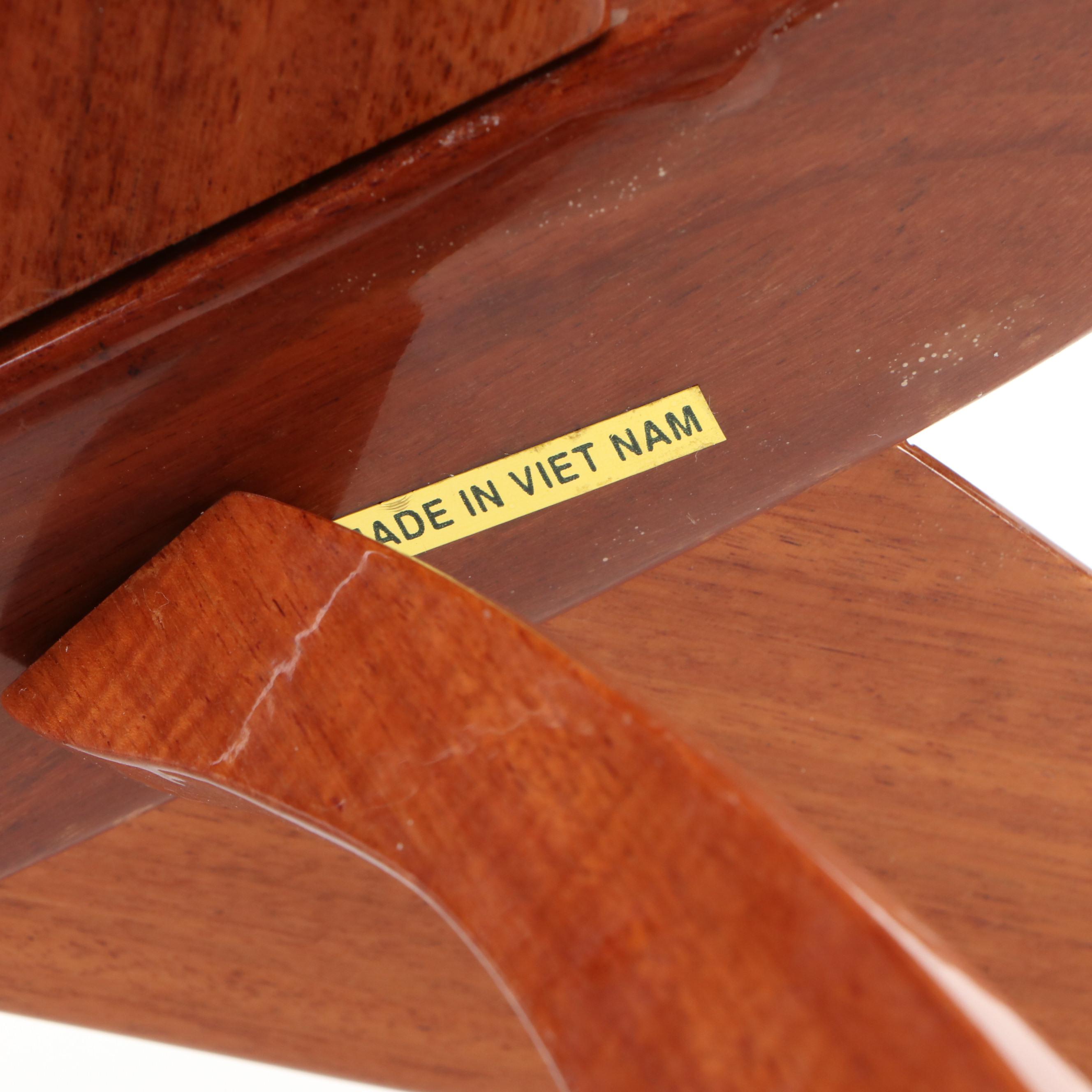 Wooden Hawker 800XP Airplane Model