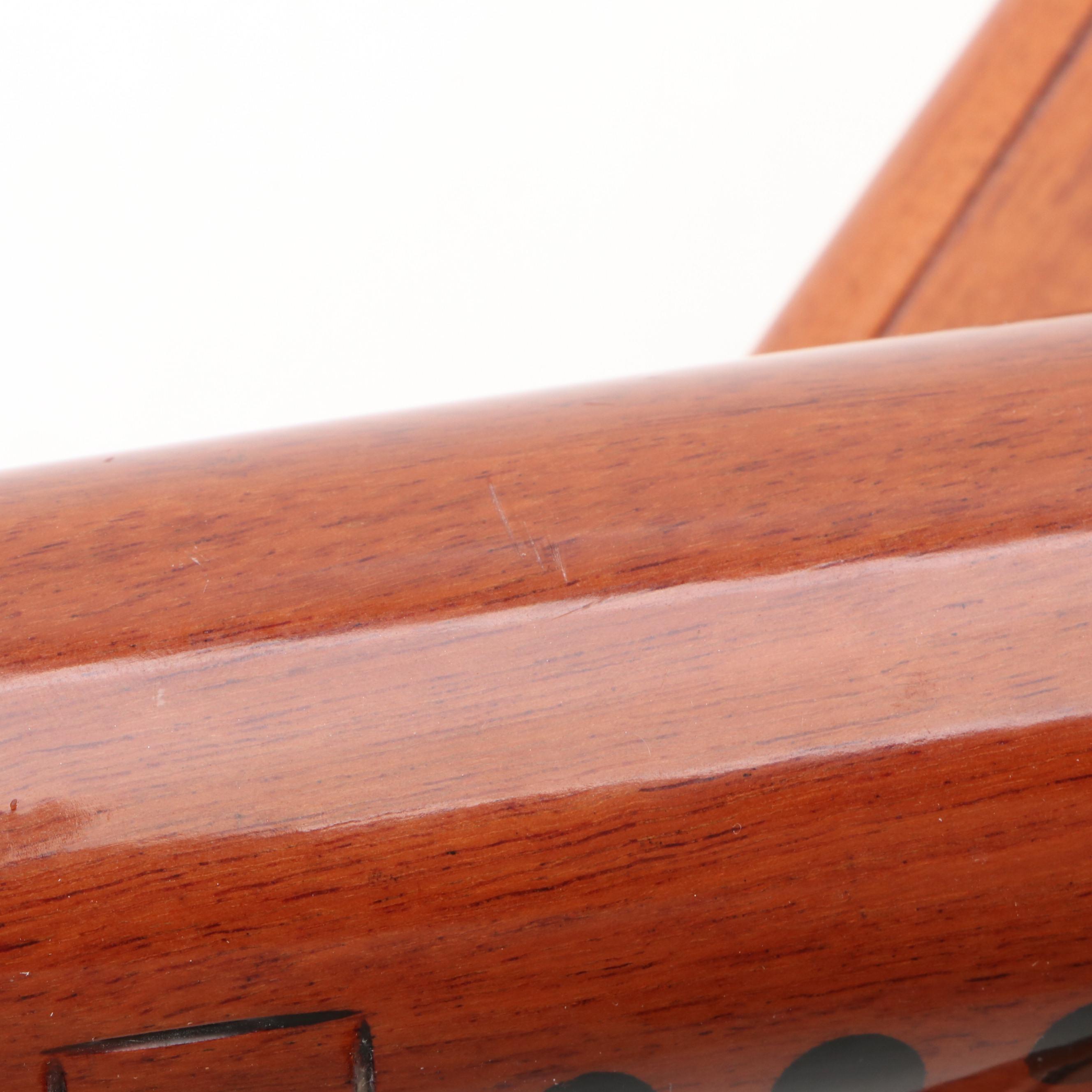 Wooden Hawker 800XP Airplane Model