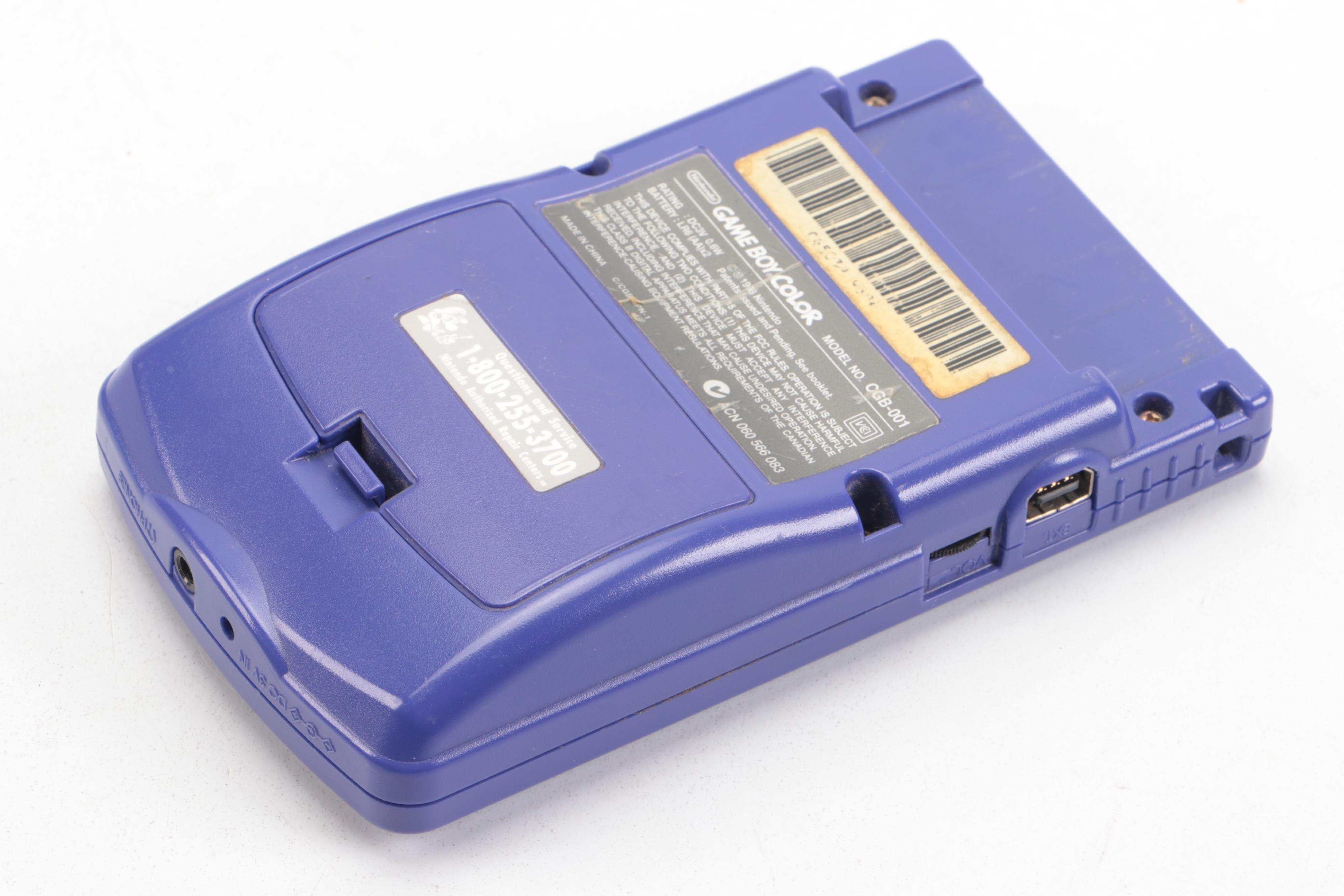 Game Boy Color Console with Video Games and Handy Boy