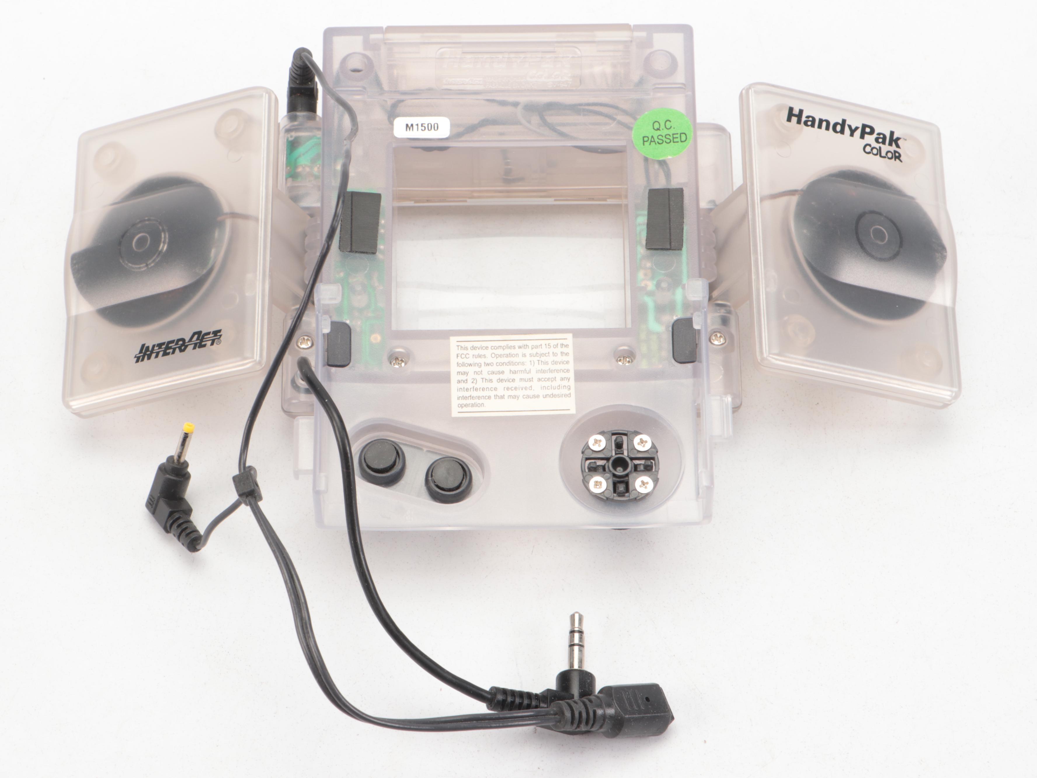 Game Boy Color Console with Video Games and Handy Boy