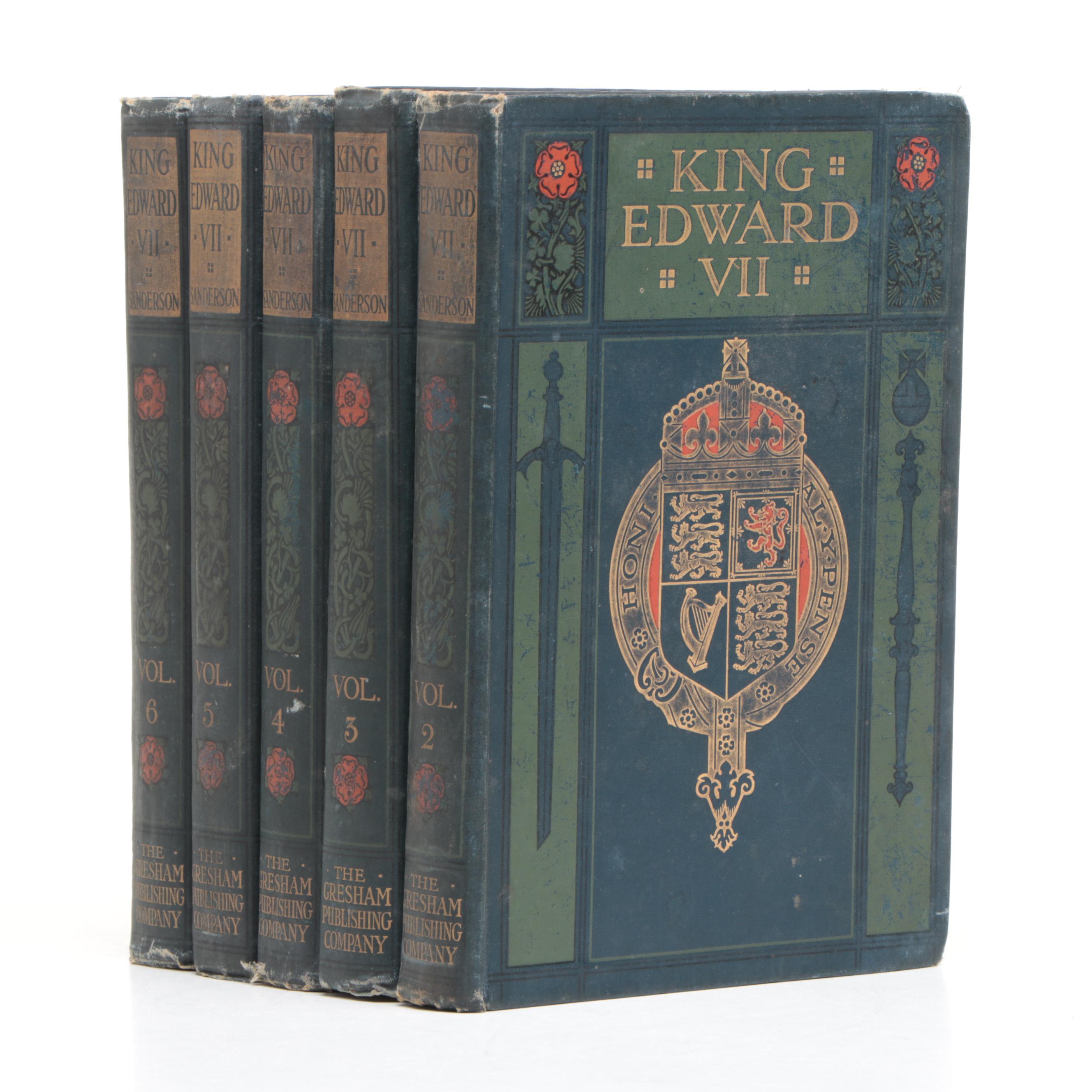 "King Edward VII: His Life and Reign" Near Complete Set by Edgar Sanderson, 1910
