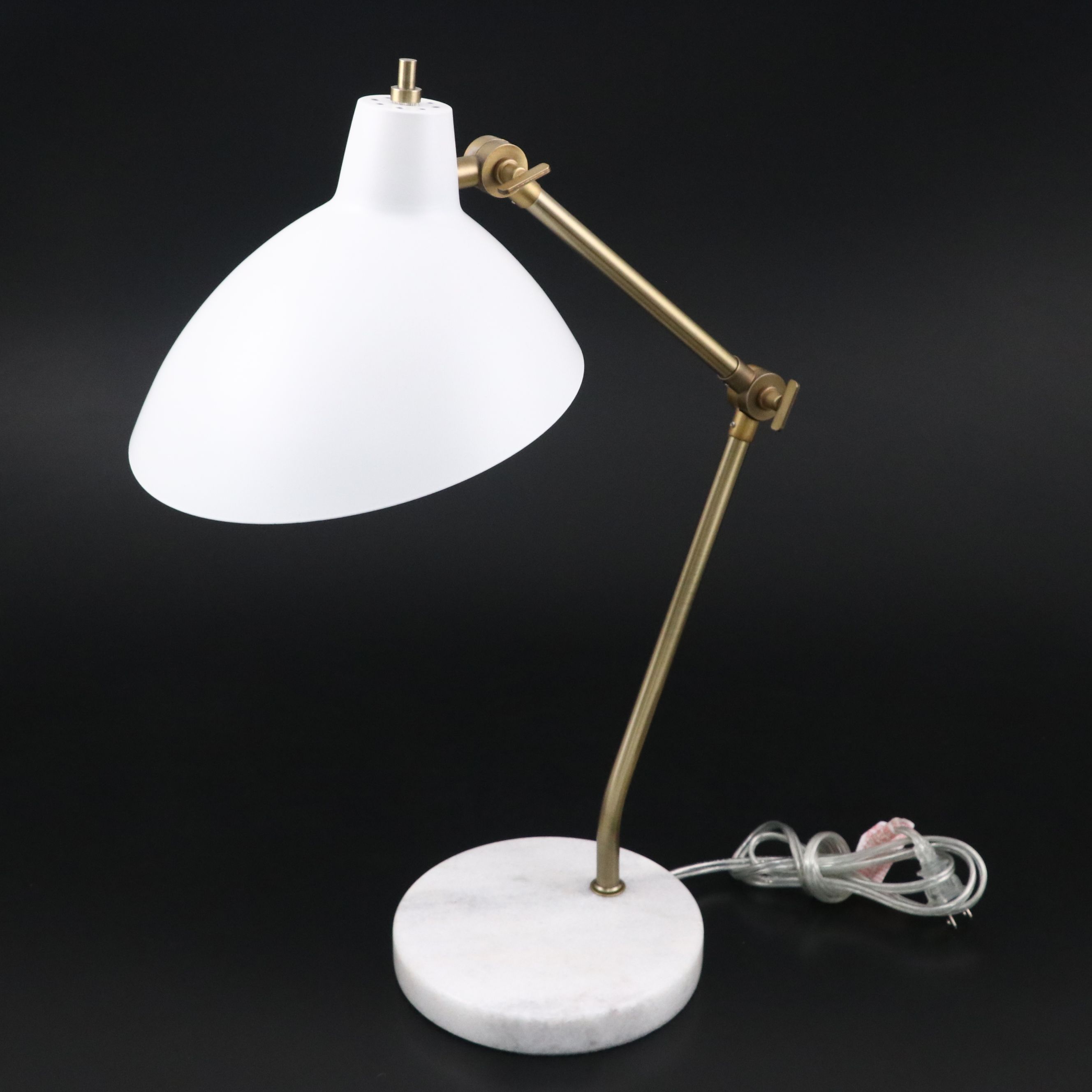 Threshold Metal and Brass Adjustable Desk Lamp