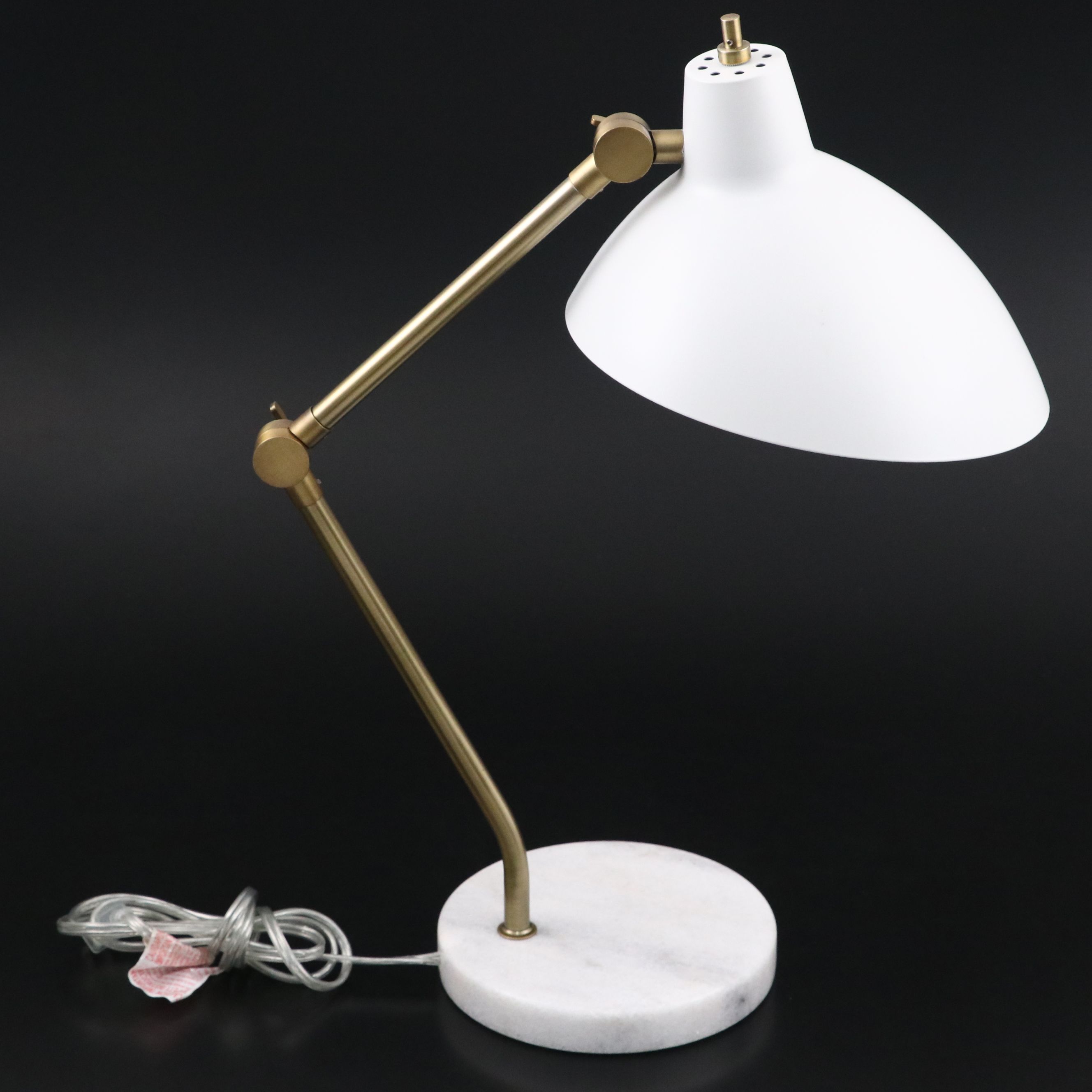 Threshold Metal and Brass Adjustable Desk Lamp