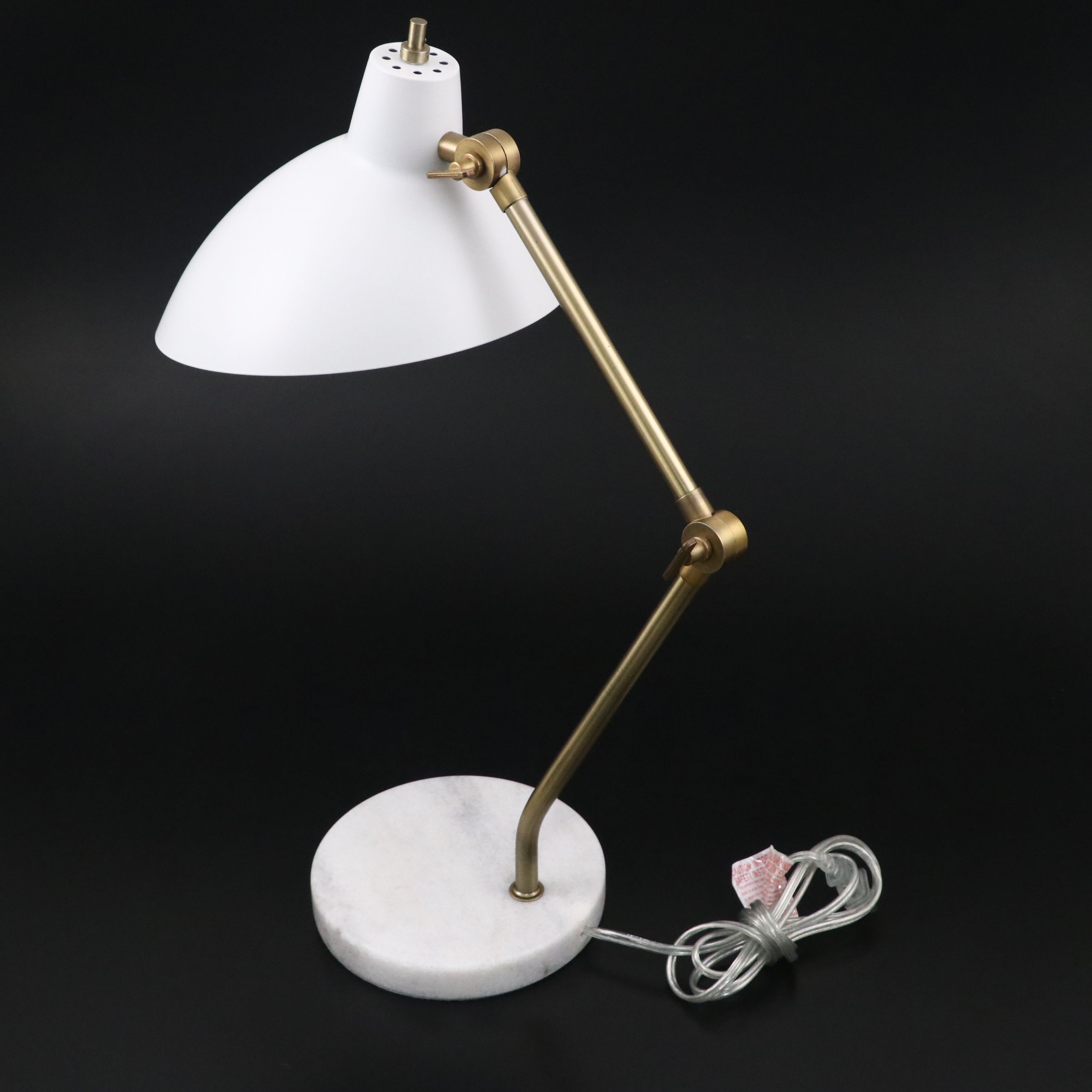 Threshold Metal and Brass Adjustable Desk Lamp