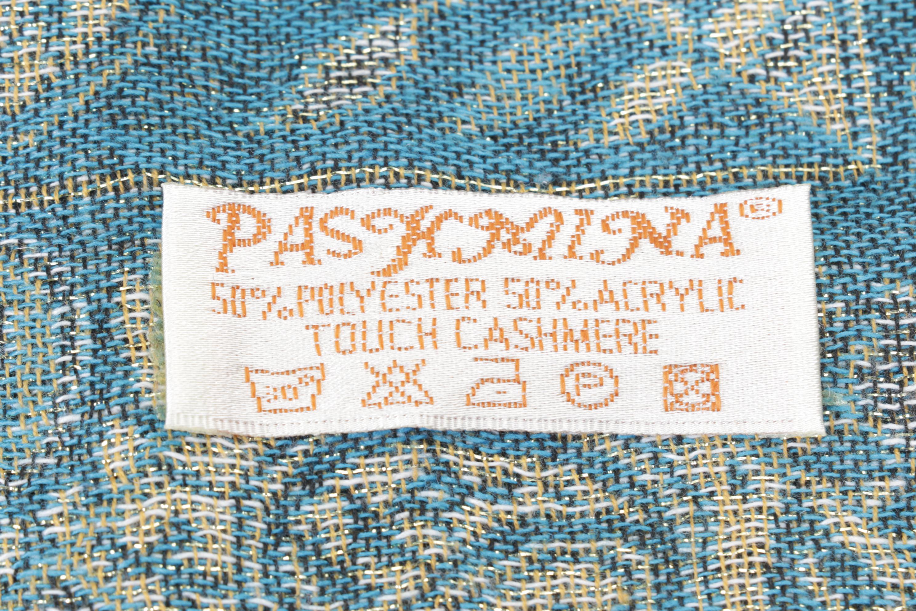 Pashmina Feel and Cashmere Paisley Scarf in Collection of Fringe Trim Scarves