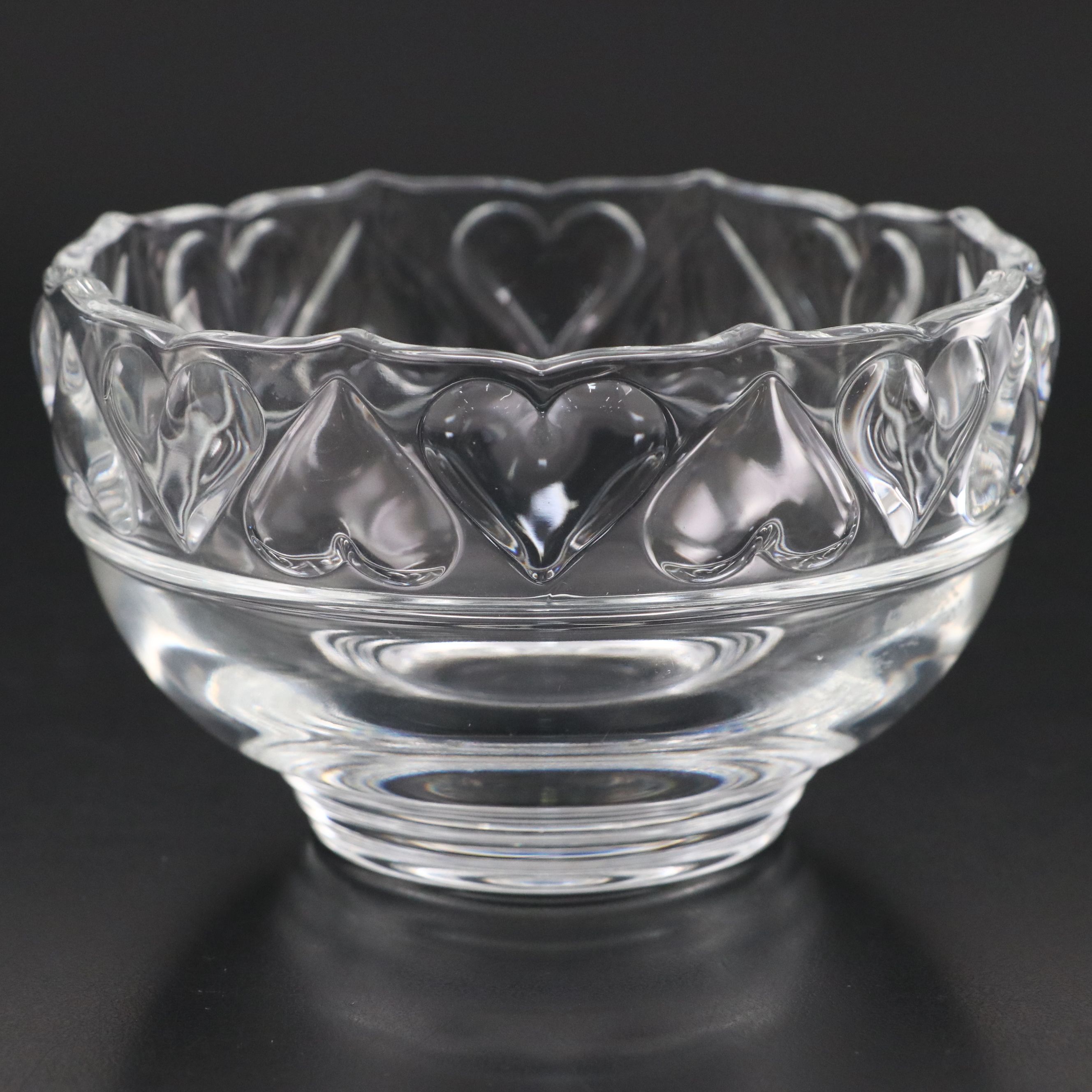 Tiffany & Co. Crystal Heart-Rimmed Bowl