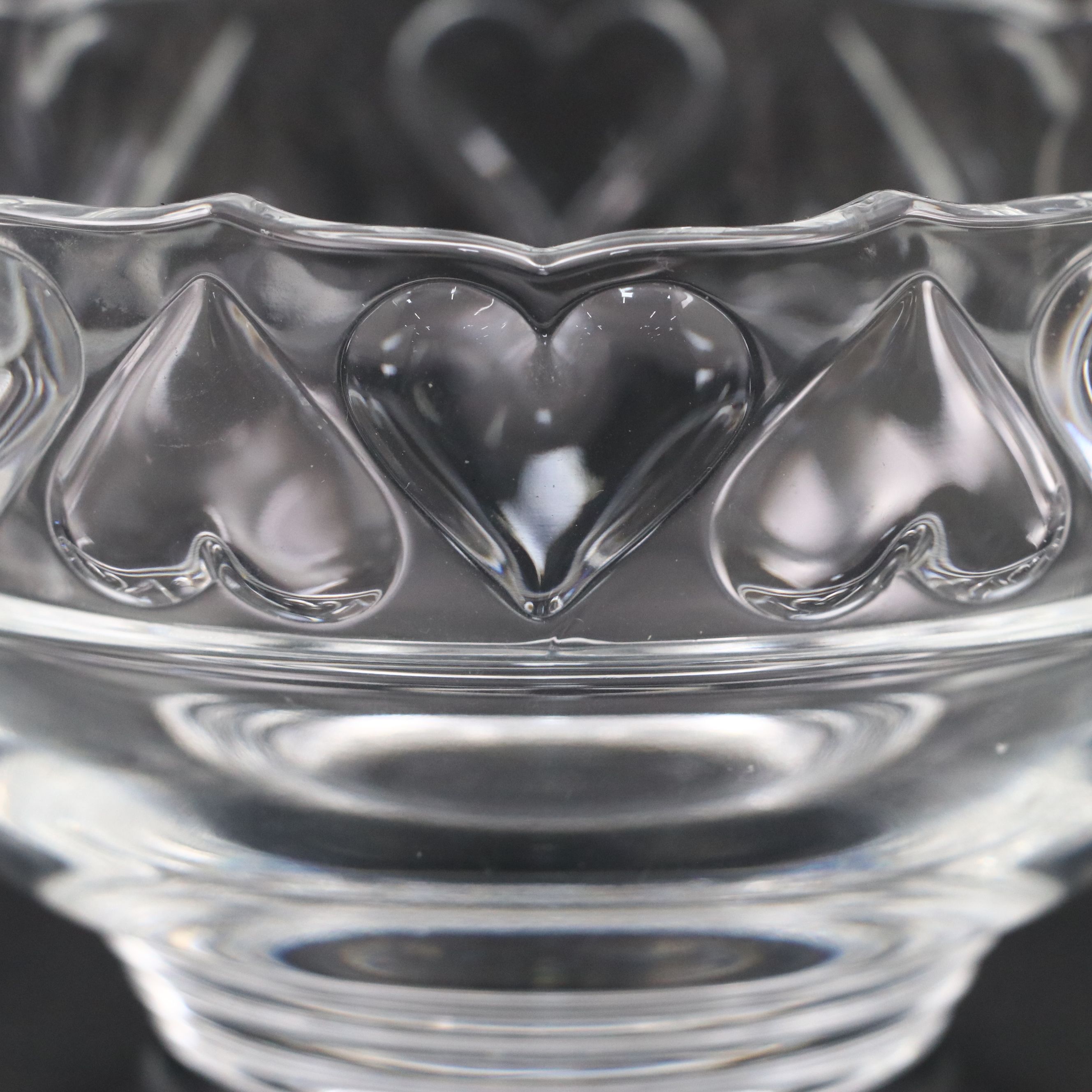 Tiffany & Co. Crystal Heart-Rimmed Bowl